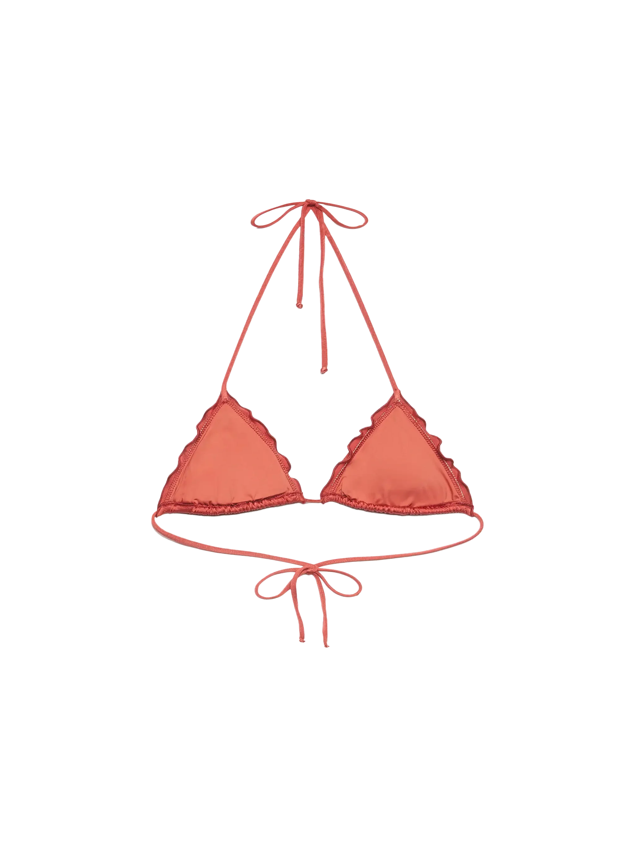 Sagittarius top triangolo classico in shimmer color rosso mattone - Image 2