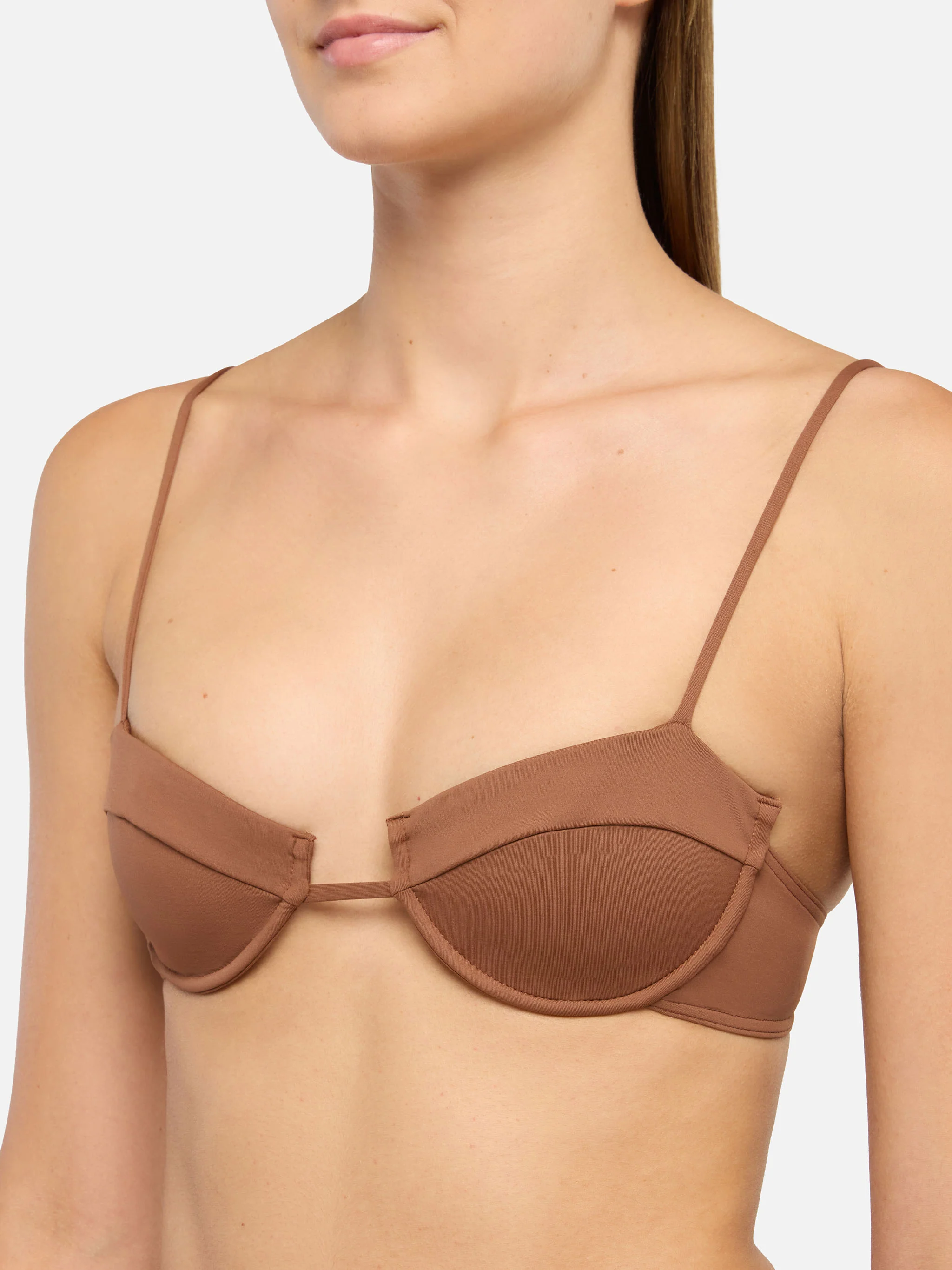 Salina bralette con ferretto marrone - Image 2