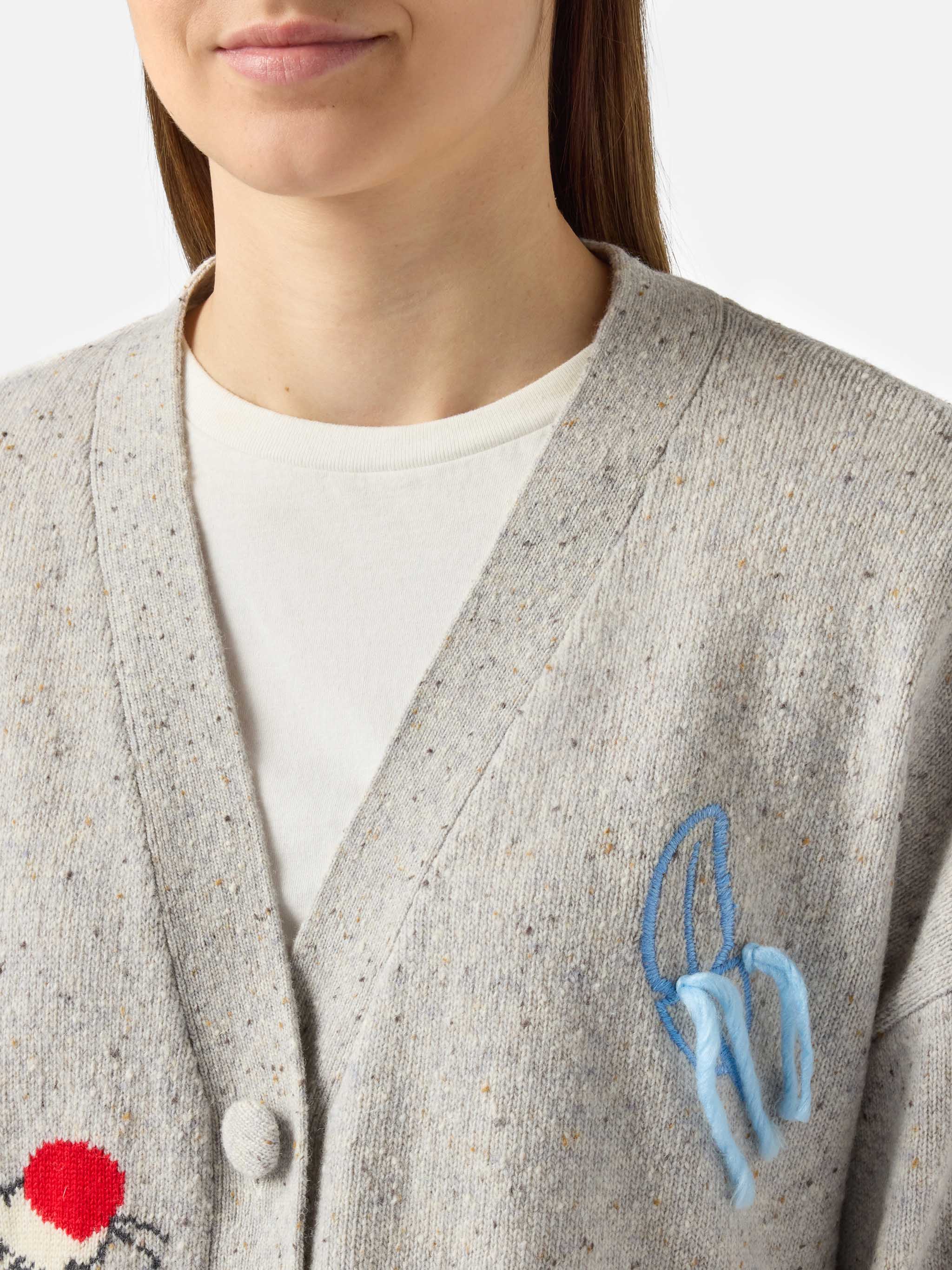 Cardigan Sasi in misto lana donegal con jacquard Titti e Silvestro | WARNER BROS. SPECIAL EDITION - Image 2