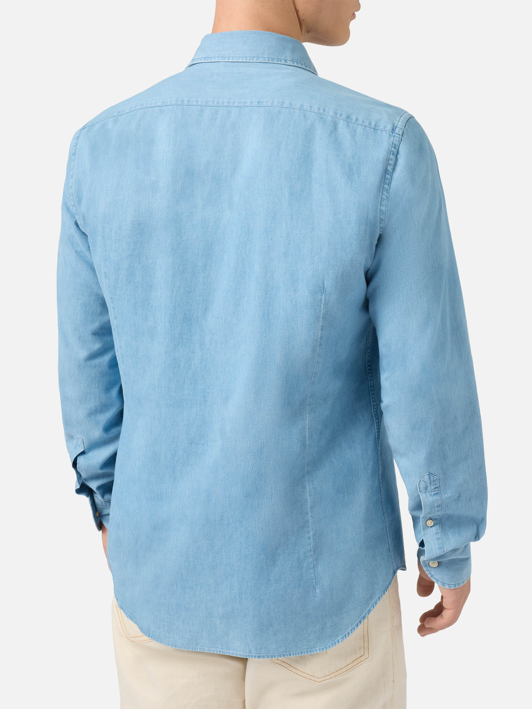 Camicia Seefeld in chambray con collo classico  - Image 3