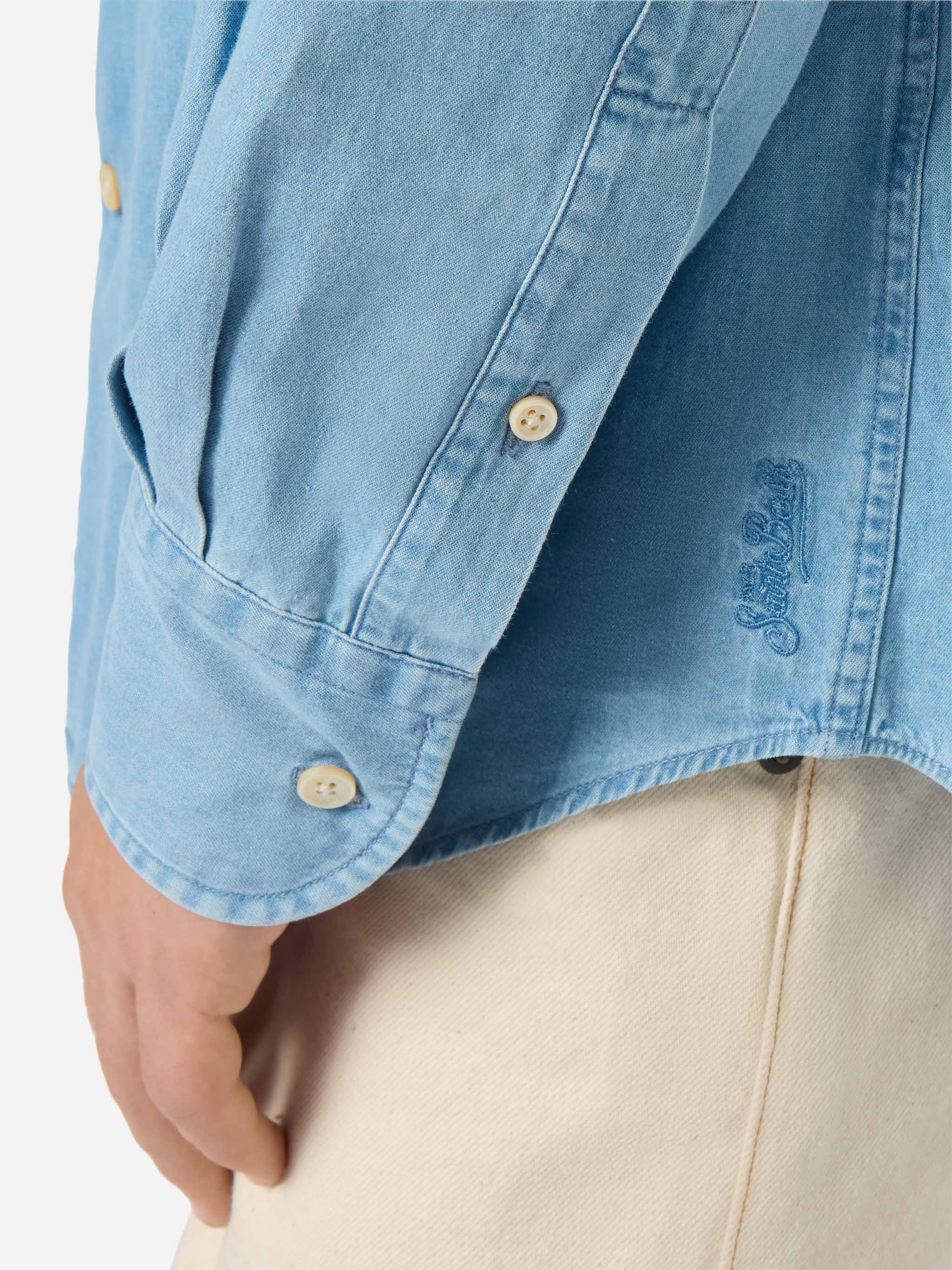 Camicia Seefeld in chambray con collo classico  - Image 4