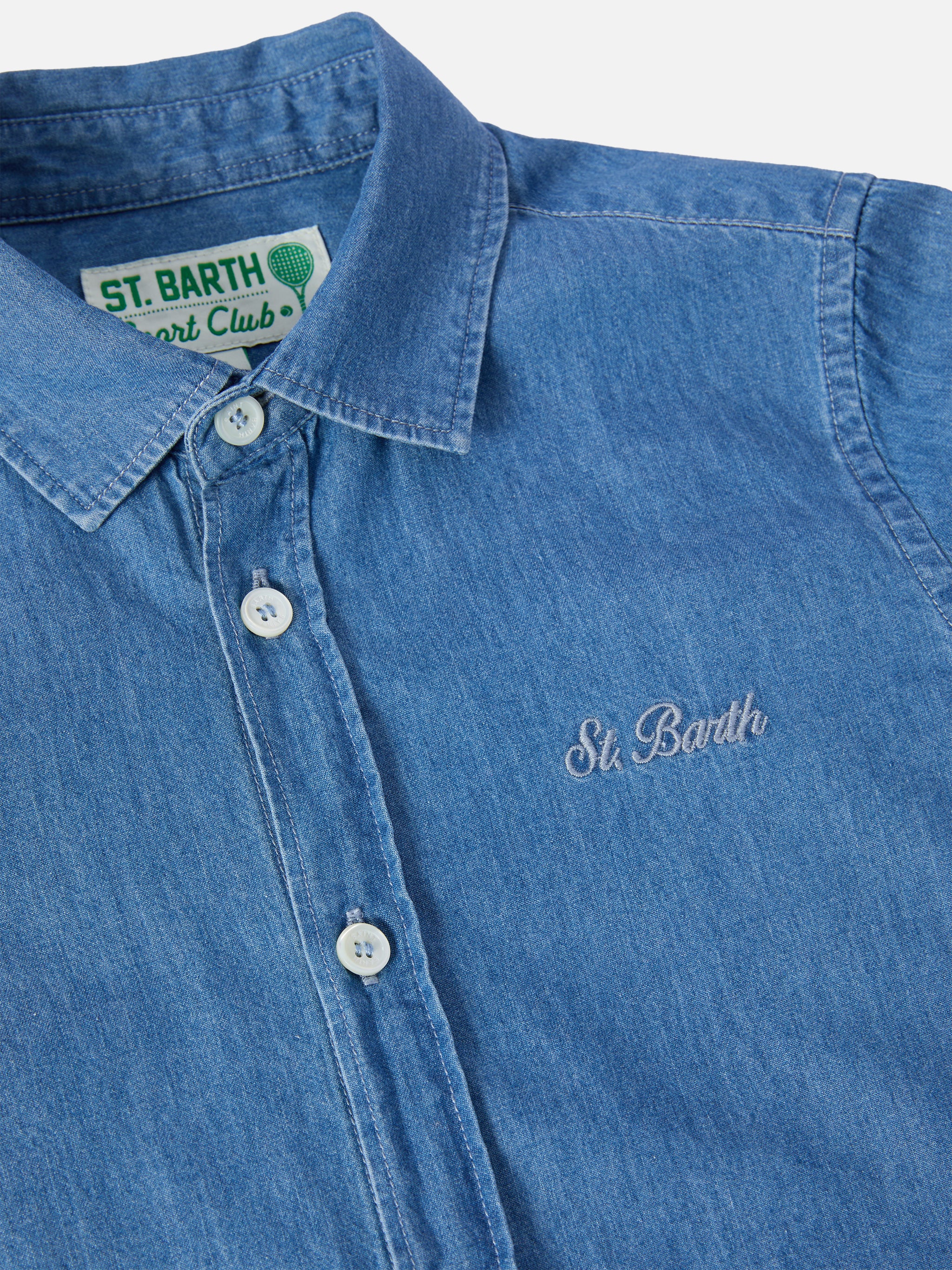 Camicia Seefeld Jr in chambray con stampa Snoopy - Image 3