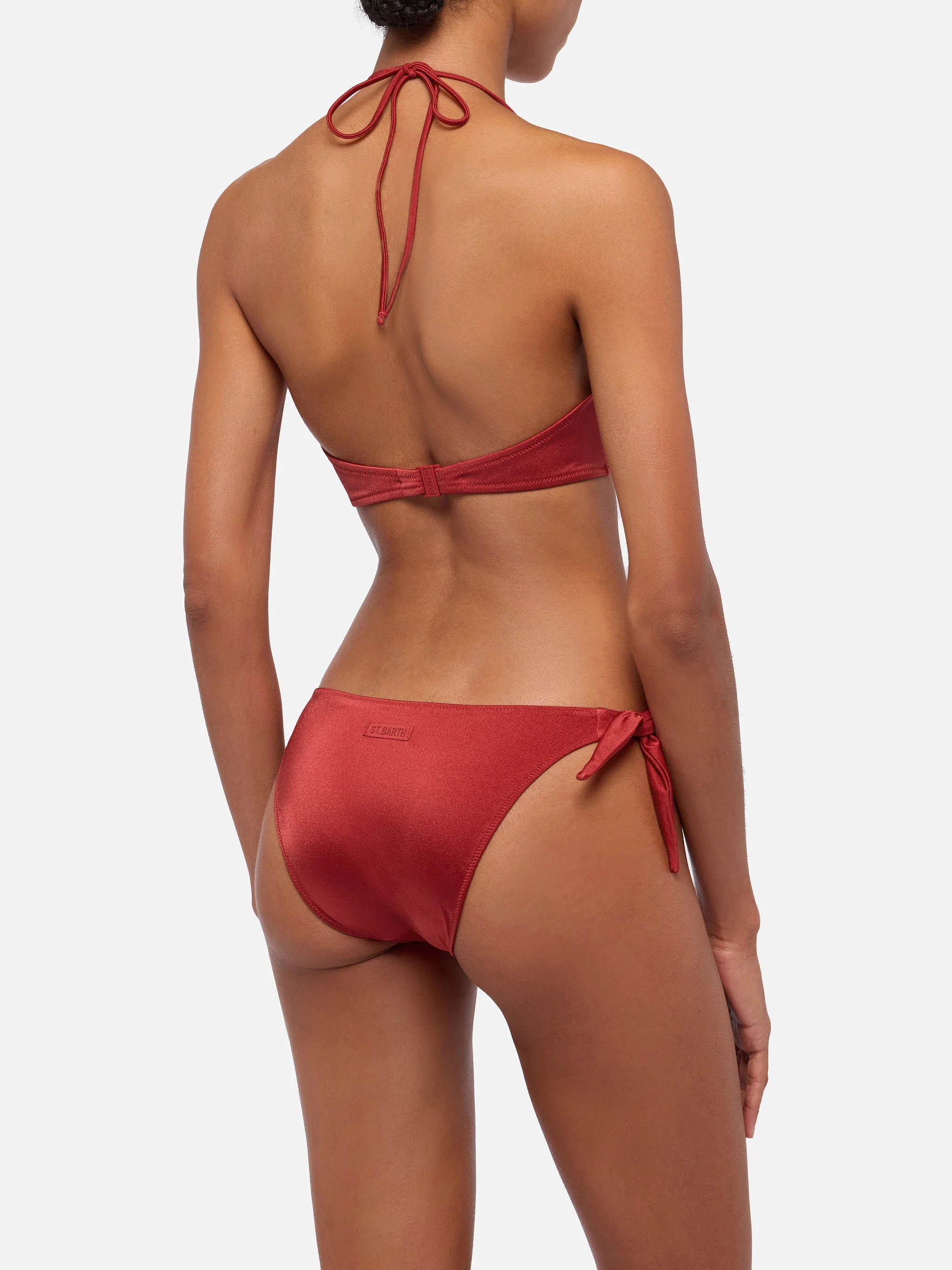 Bandeau bikini shimmer arancio ruggine Dhalia Yali - Image 4