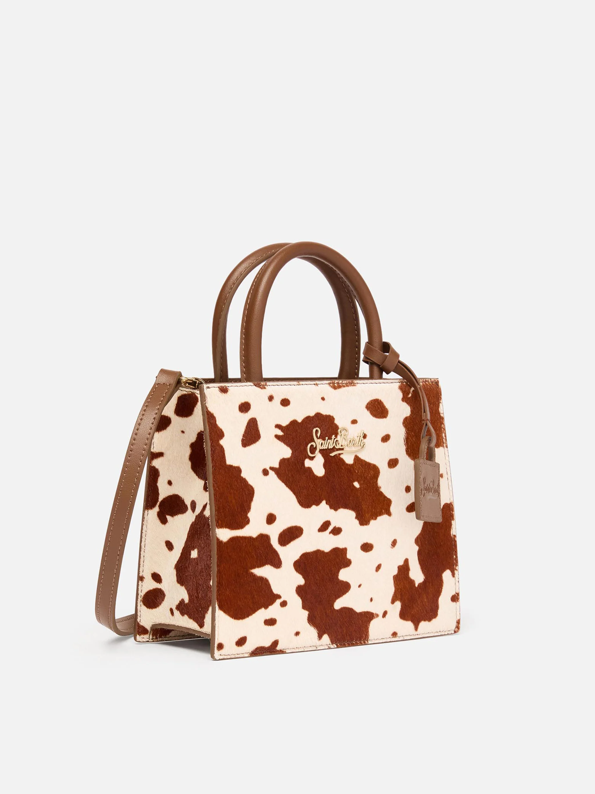 Shop Bag Midi in cavallino con stampa muccata - Image 3