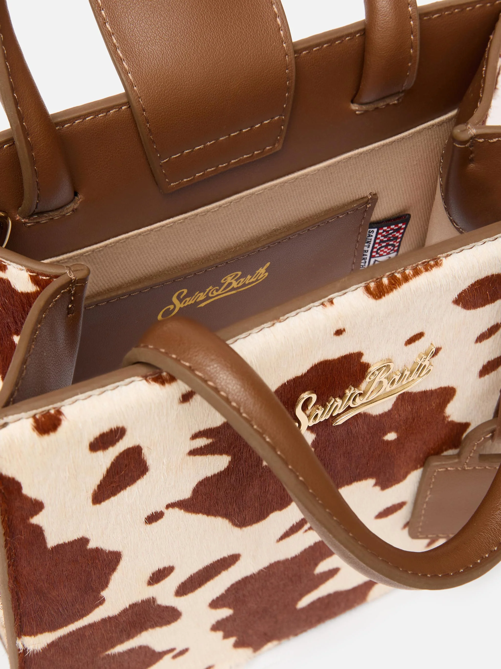 Shop Bag Midi in cavallino con stampa muccata - Image 5
