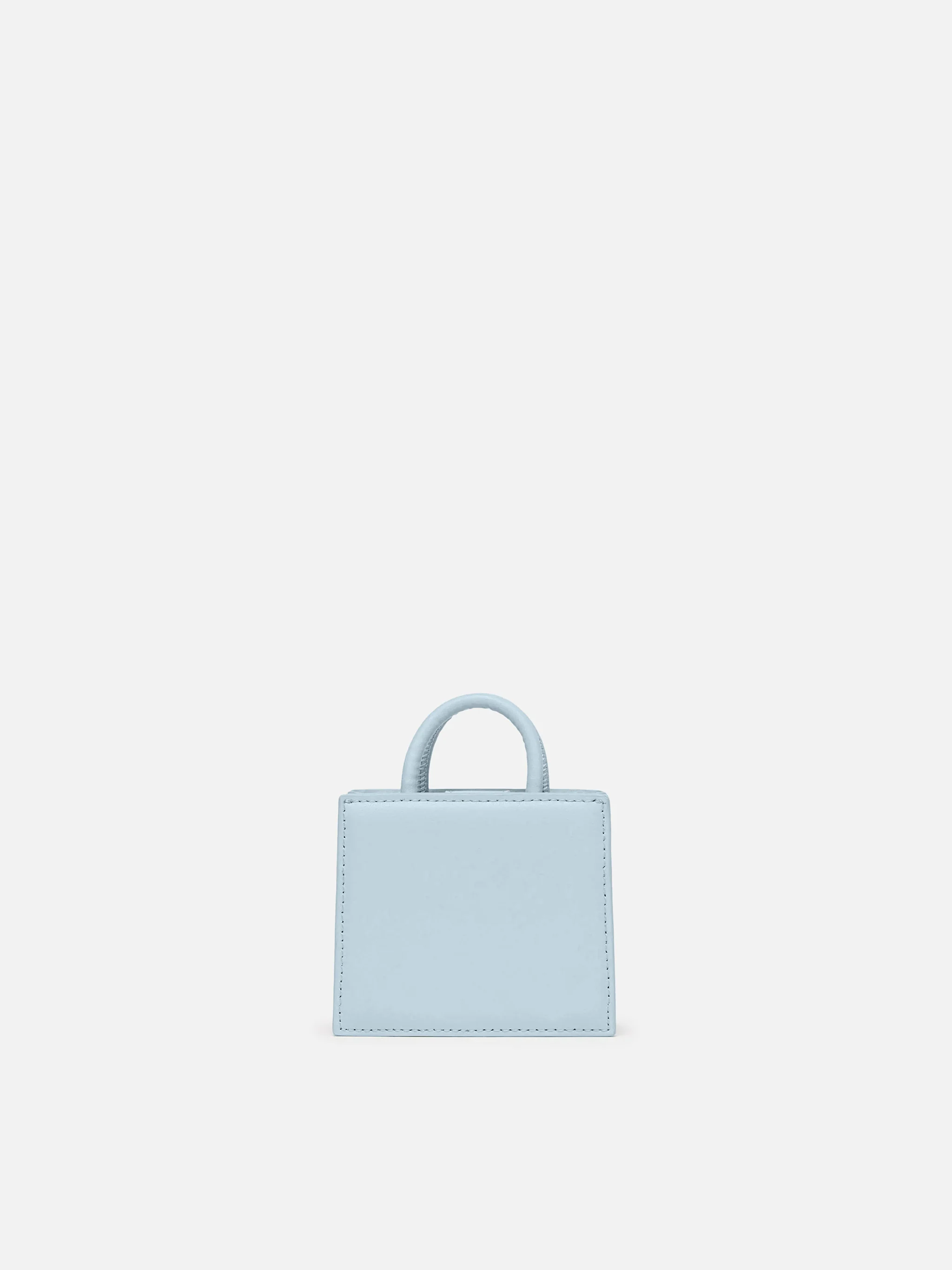 Borsa Shop Bag Micro in pelle azzurra - Image 3