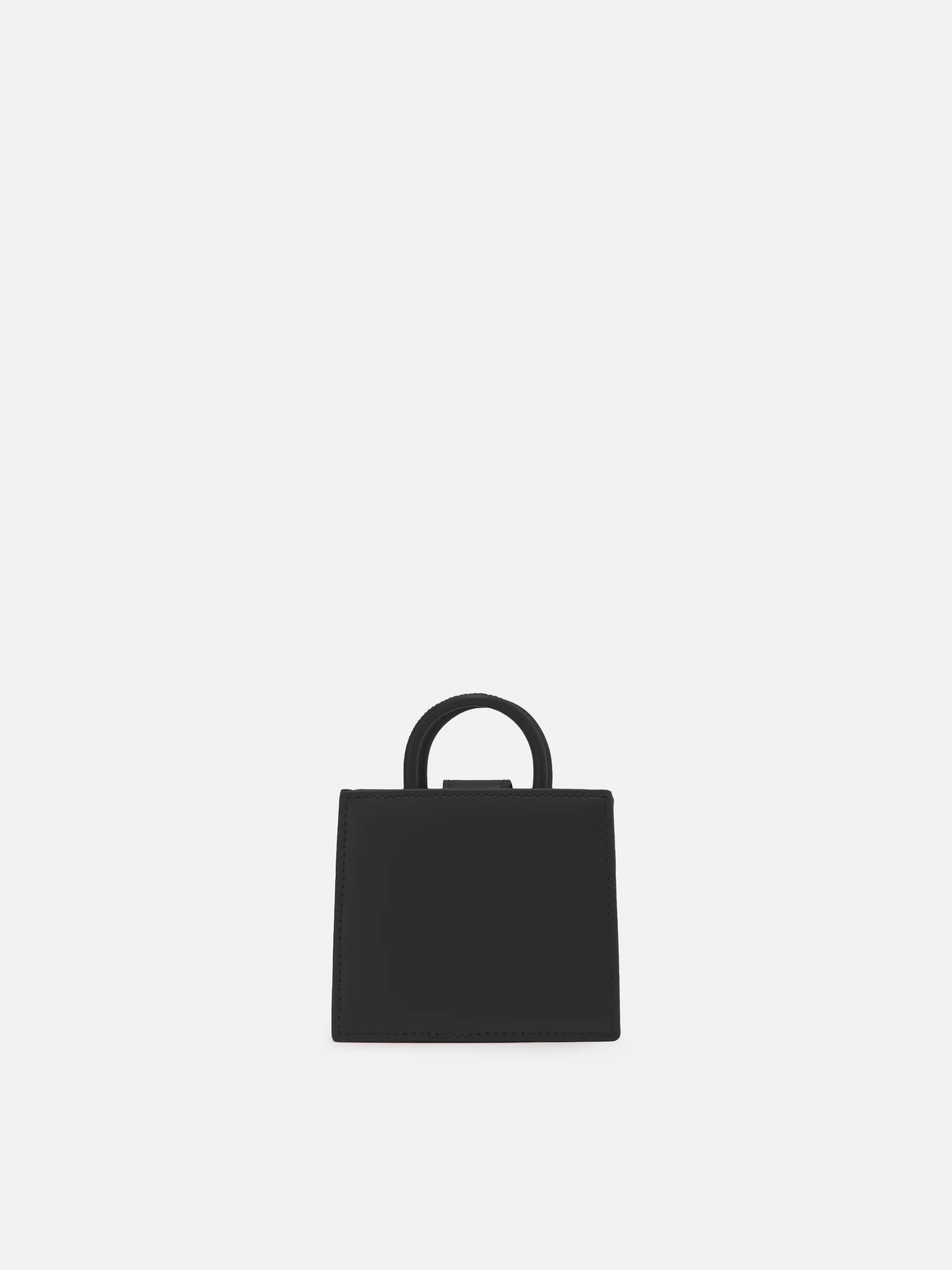 Shop Bag Micro in pelle nero - Image 3