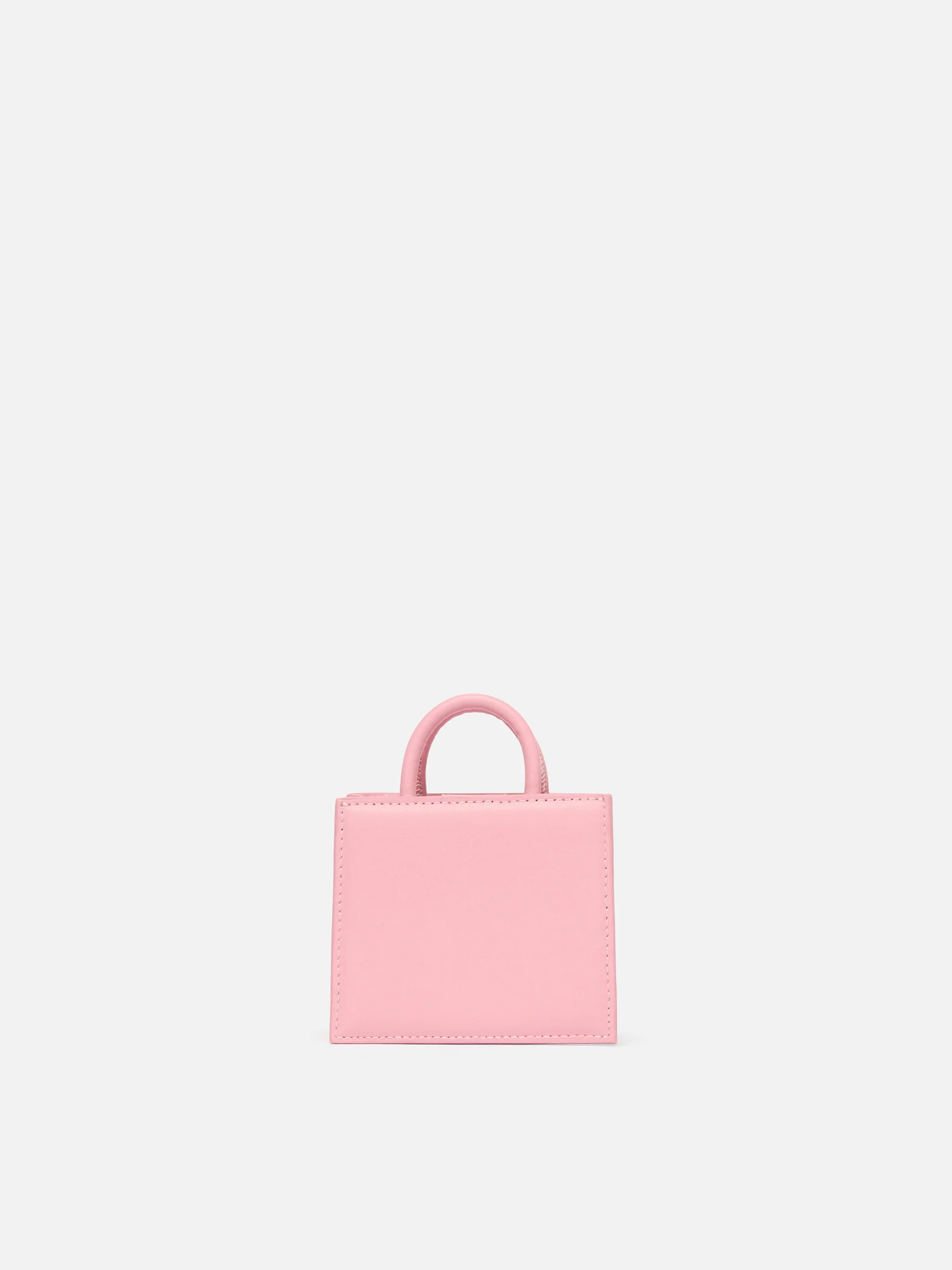 Shop Bag Micro in pelle rosa pastello - Image 4