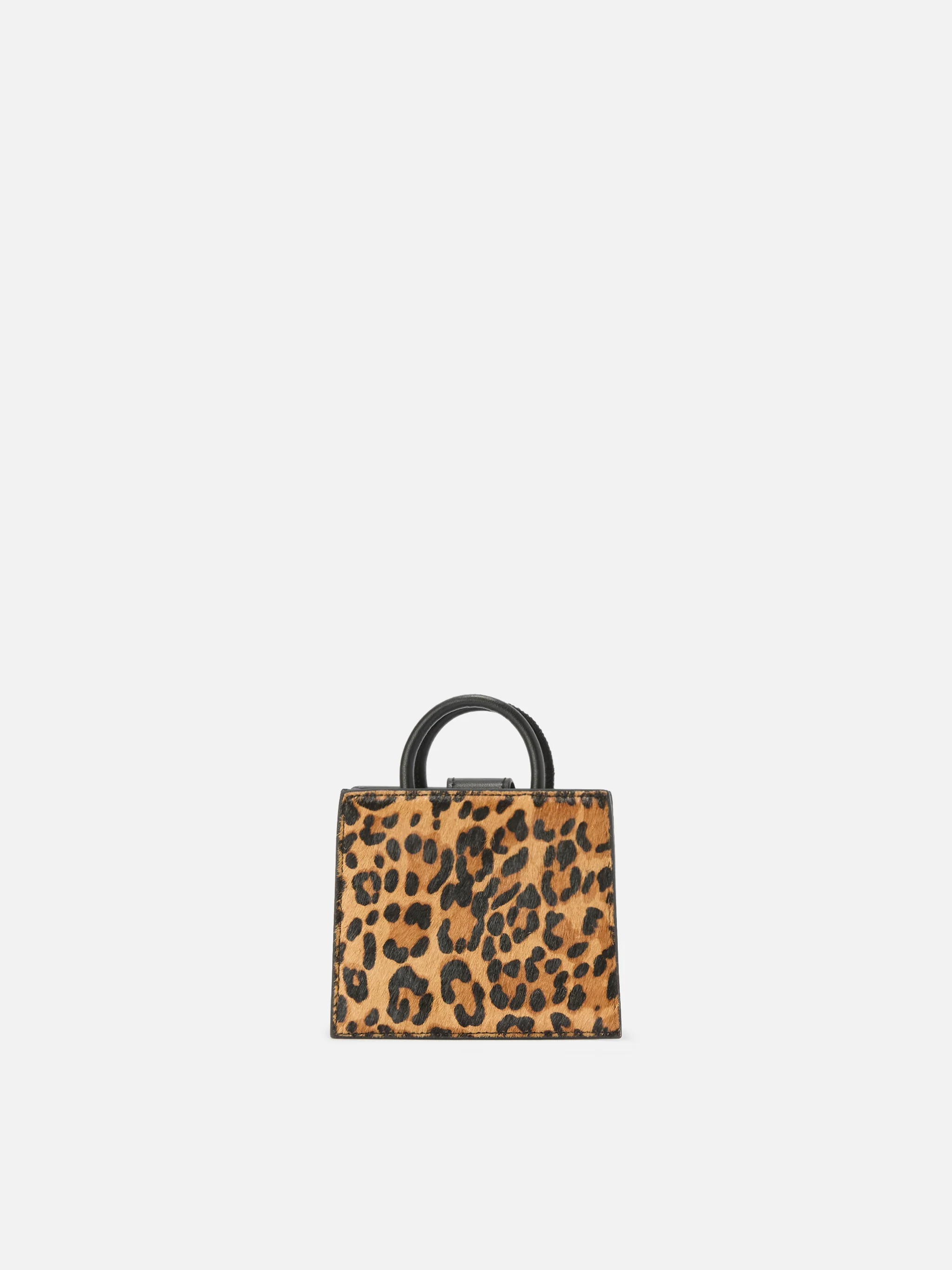 Micro borsa Shop Bag Micro in pelle e cavallino leopardato - Image 4