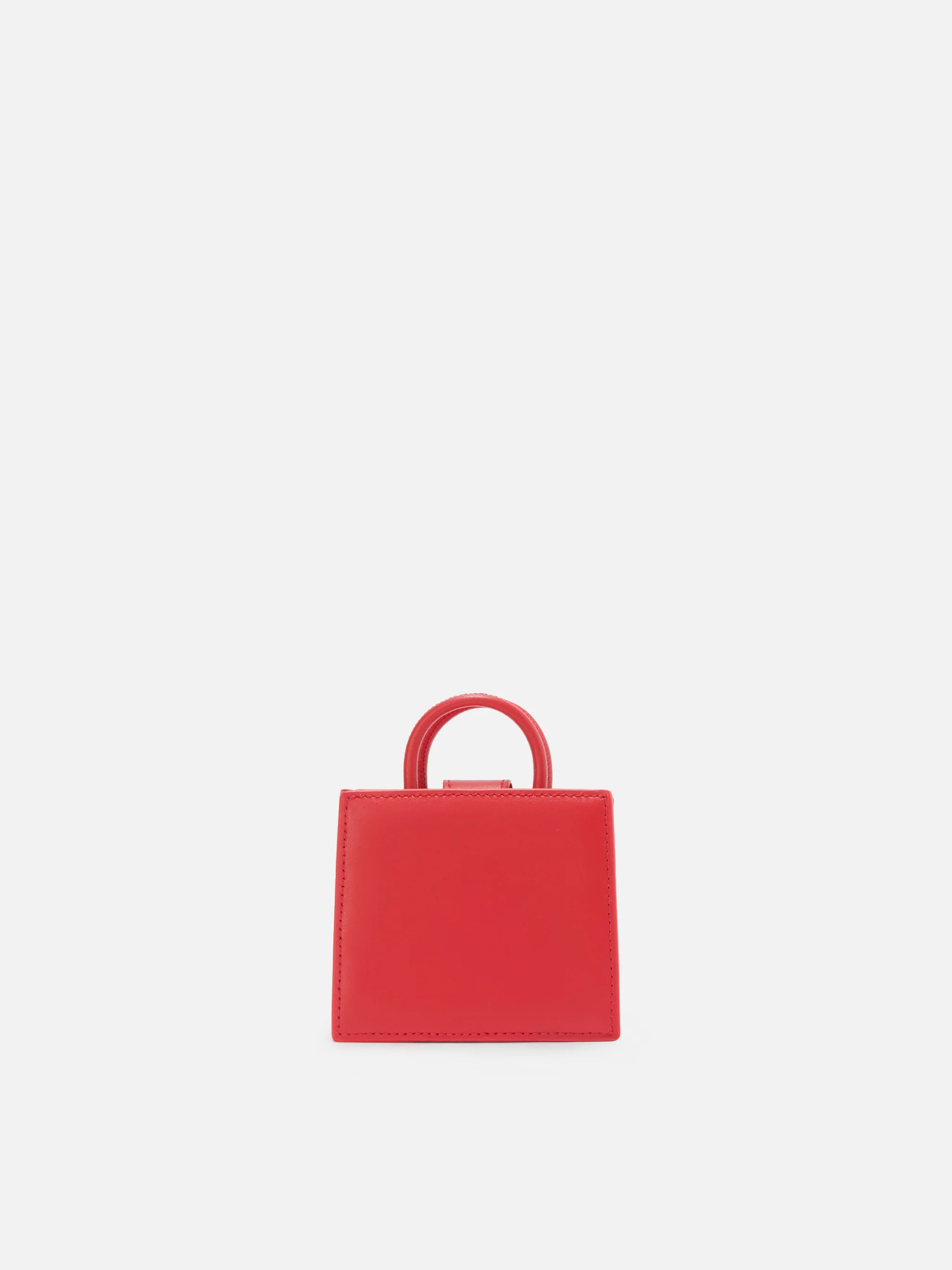Borsa Shop Bag Micro in pelle rossa - Image 4