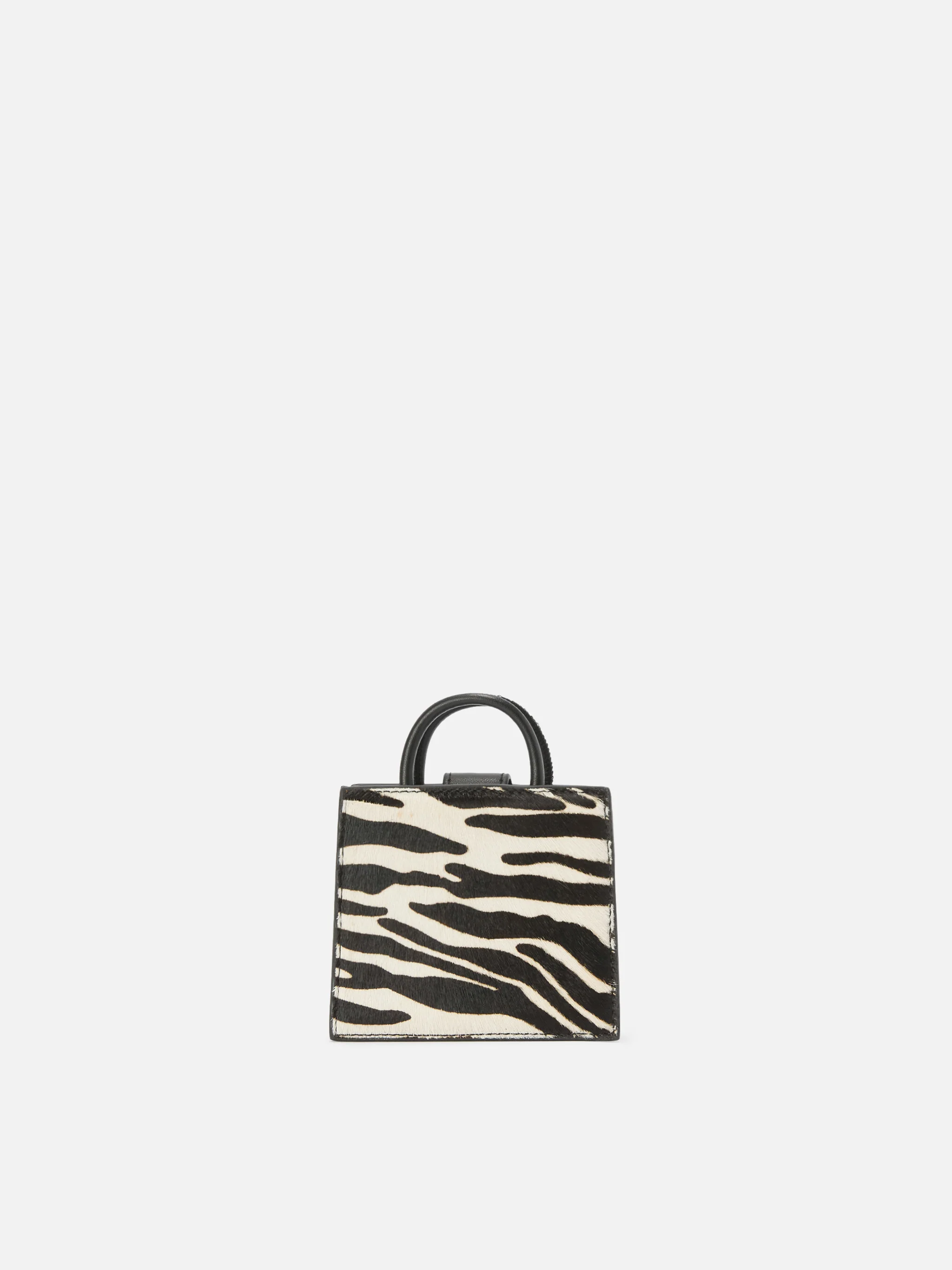 Micro borsa Shop Bag Micro in pelle e cavallino zebrato - Image 4