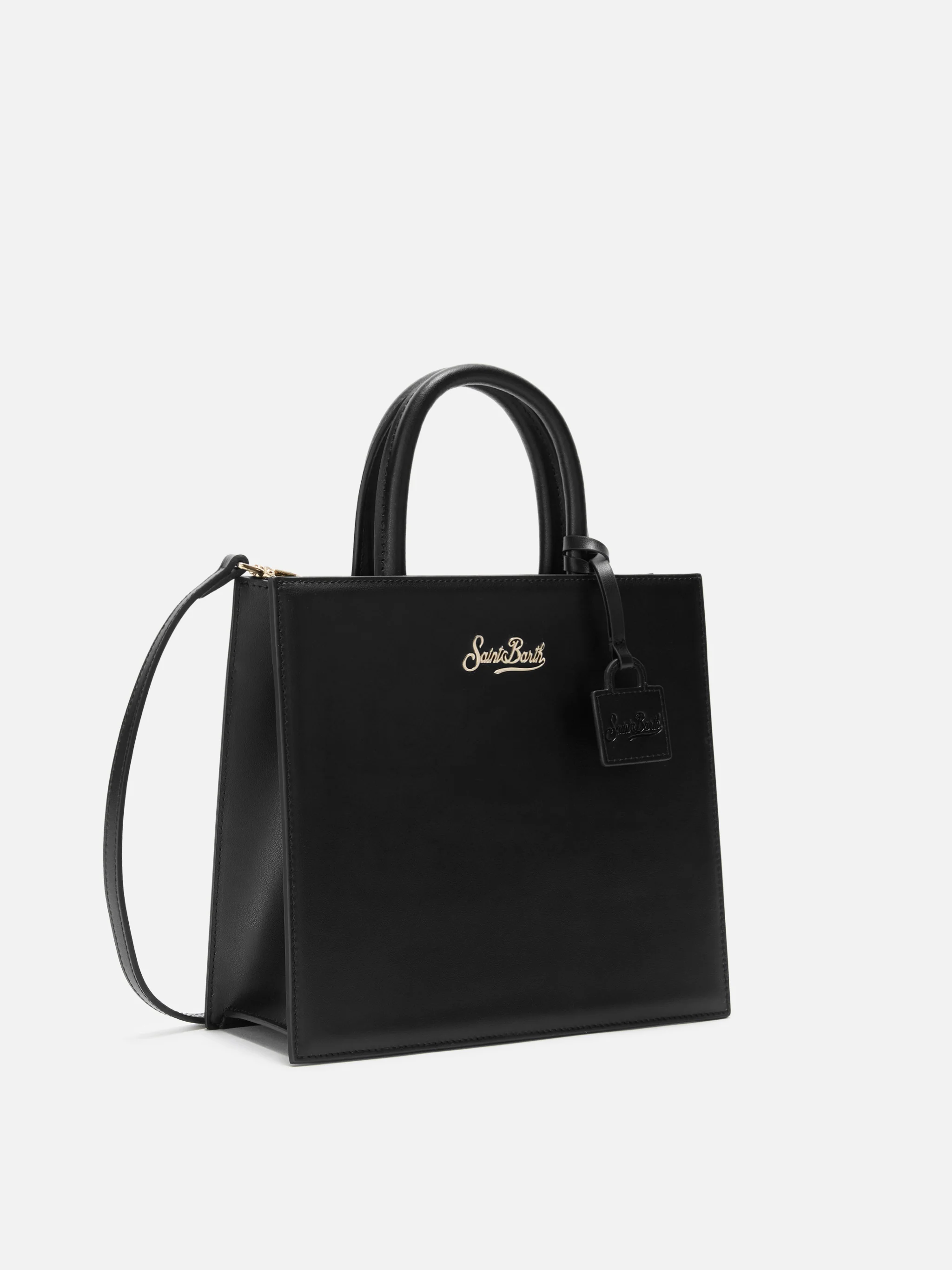 Borsa Shop Bag Midi pelle nera - Image 3