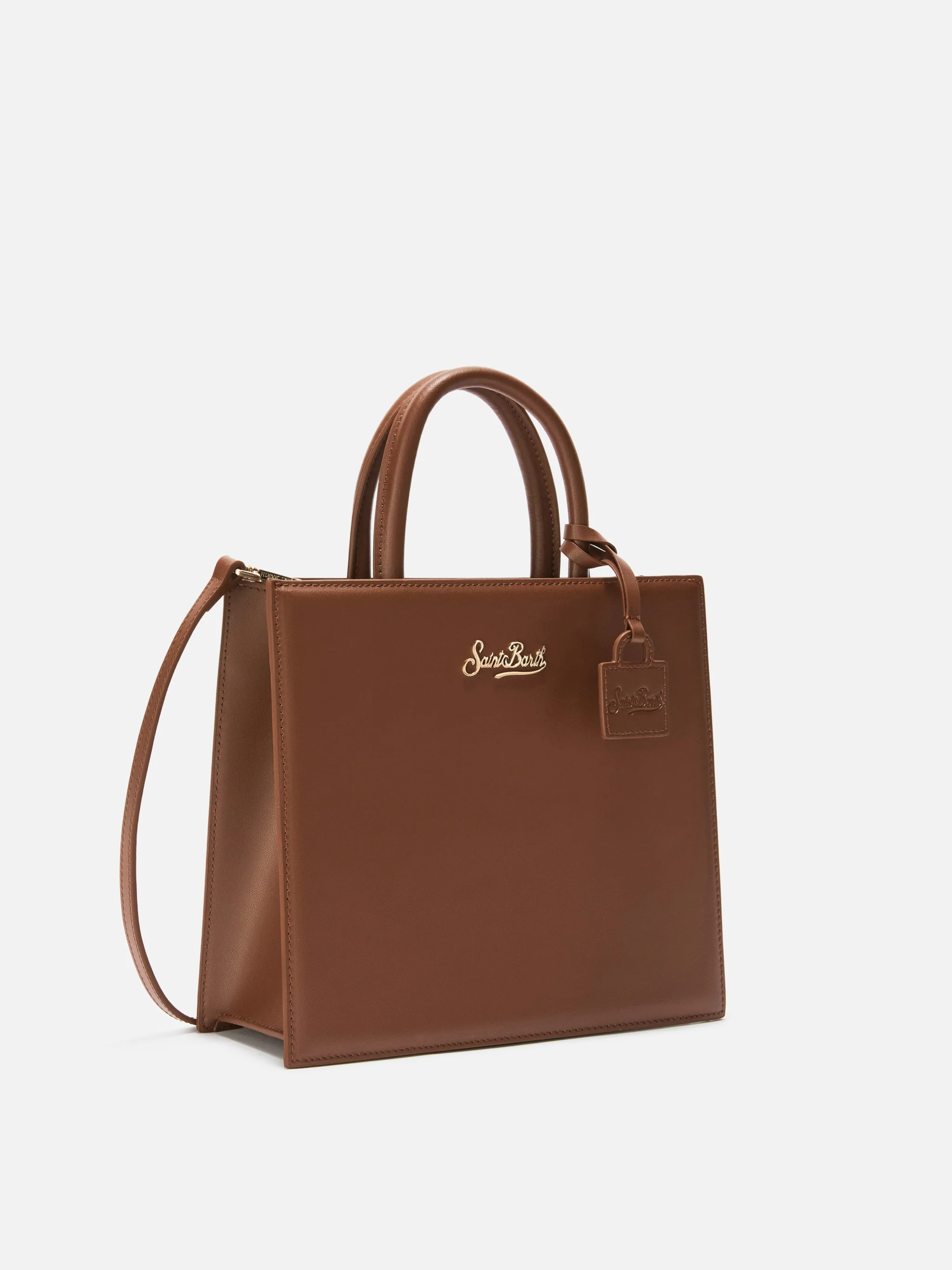Borsa a mano Shop Bag Midi in pelle marrone - Image 3