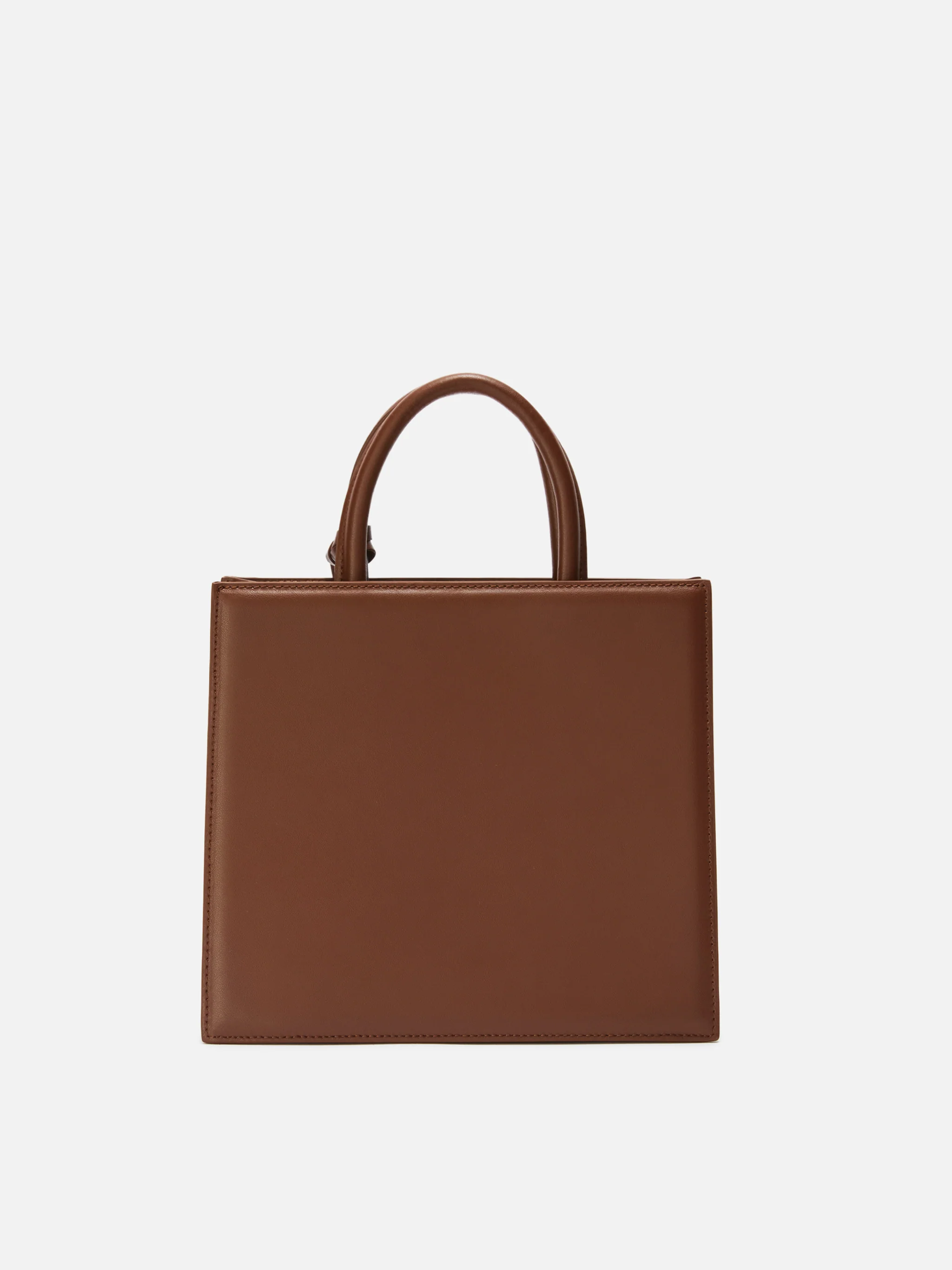 Borsa a mano Shop Bag Midi in pelle marrone - Image 4