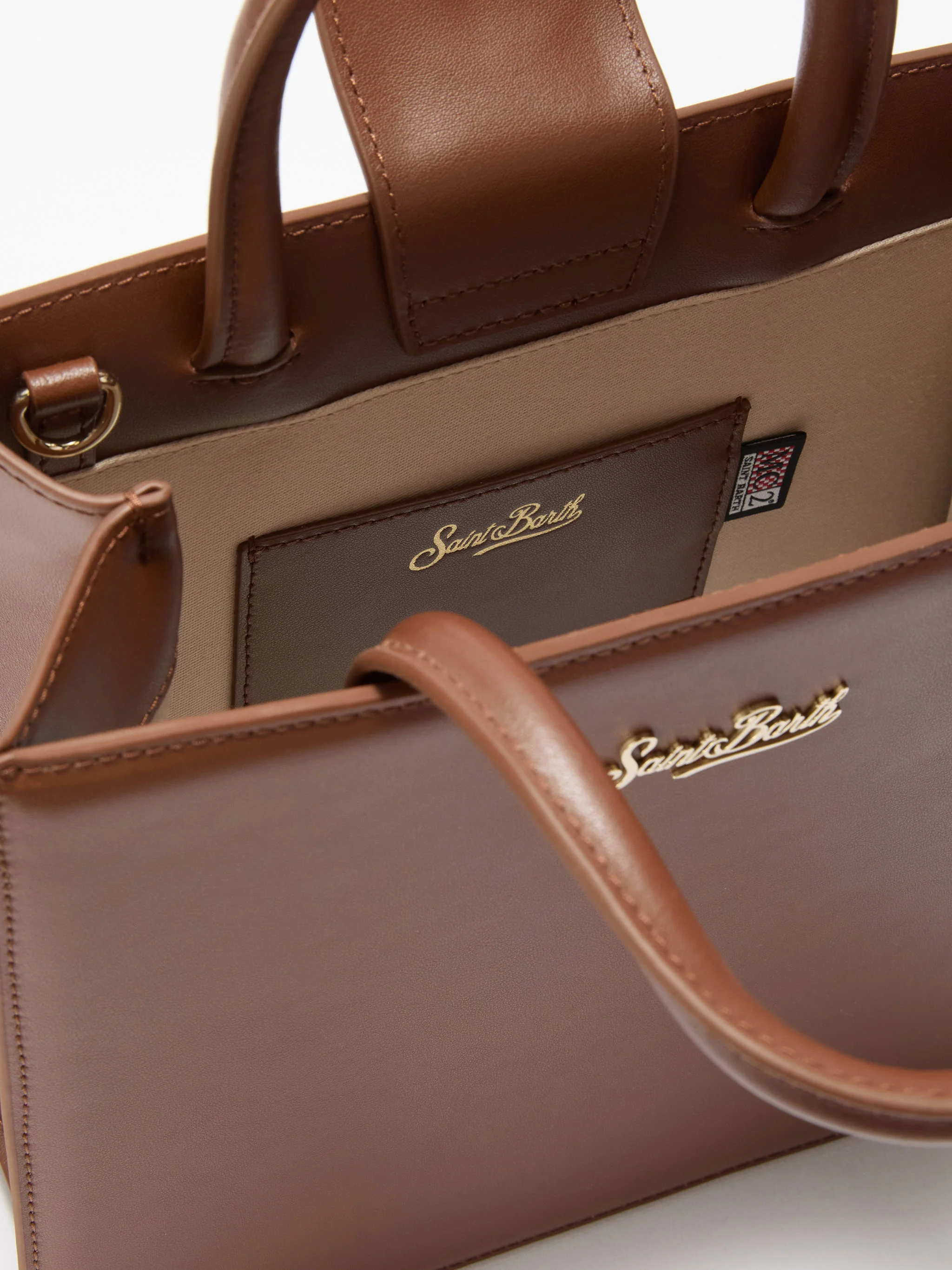 Borsa a mano Shop Bag Midi in pelle marrone - Image 5