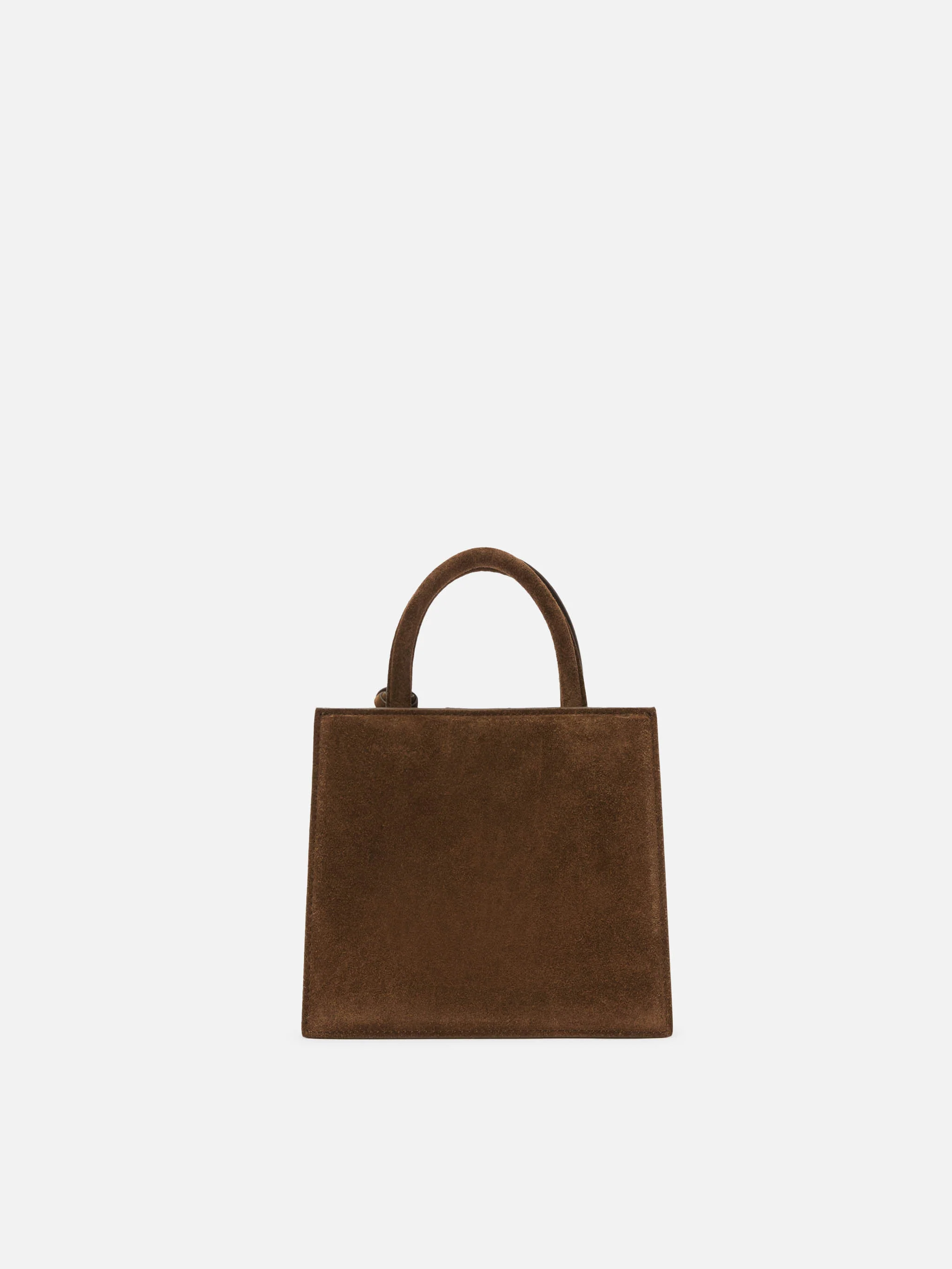 Borsa Shop Bag Mini suede marrone - Image 4