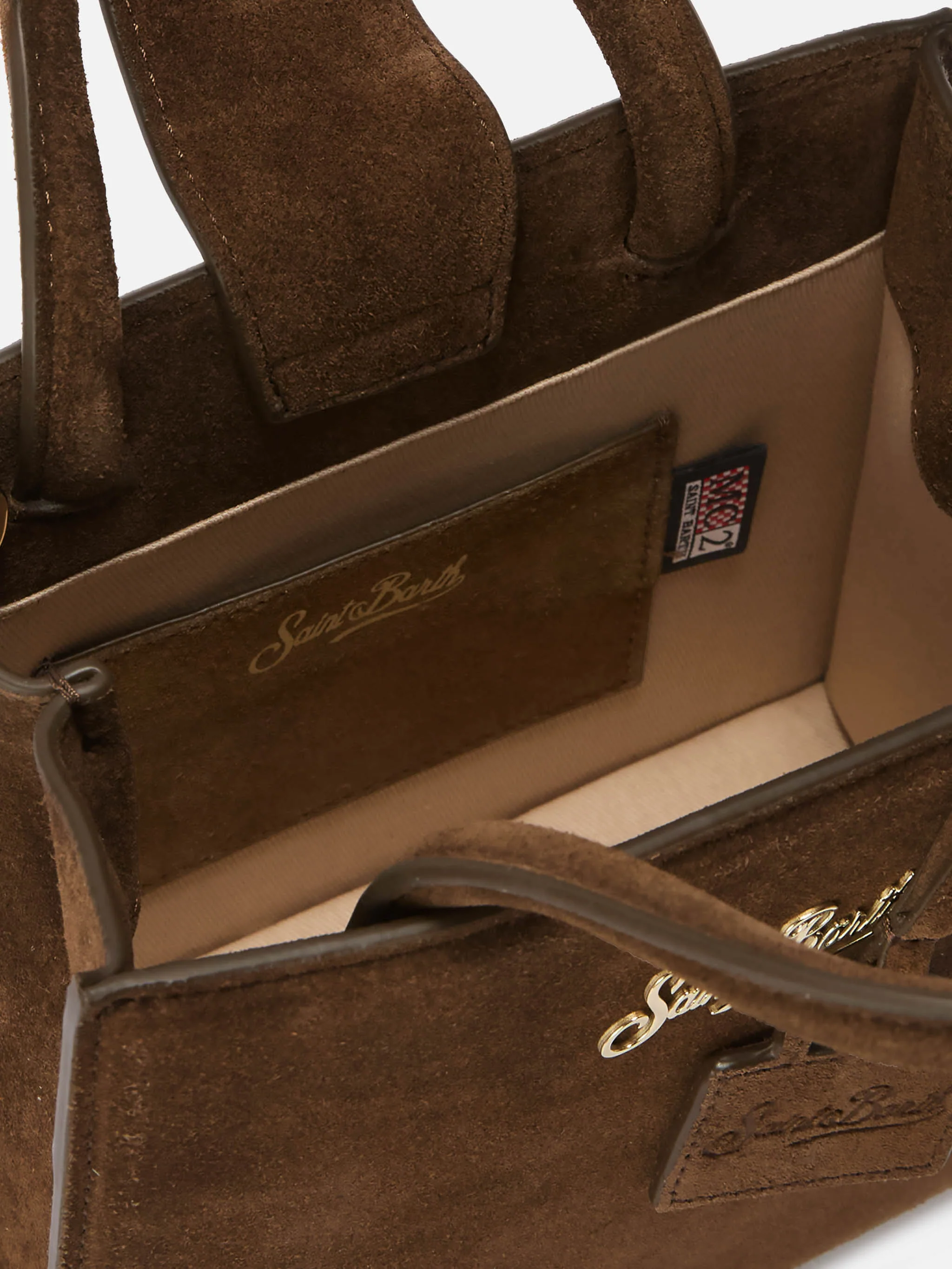 Borsa Shop Bag Mini suede marrone - Image 5