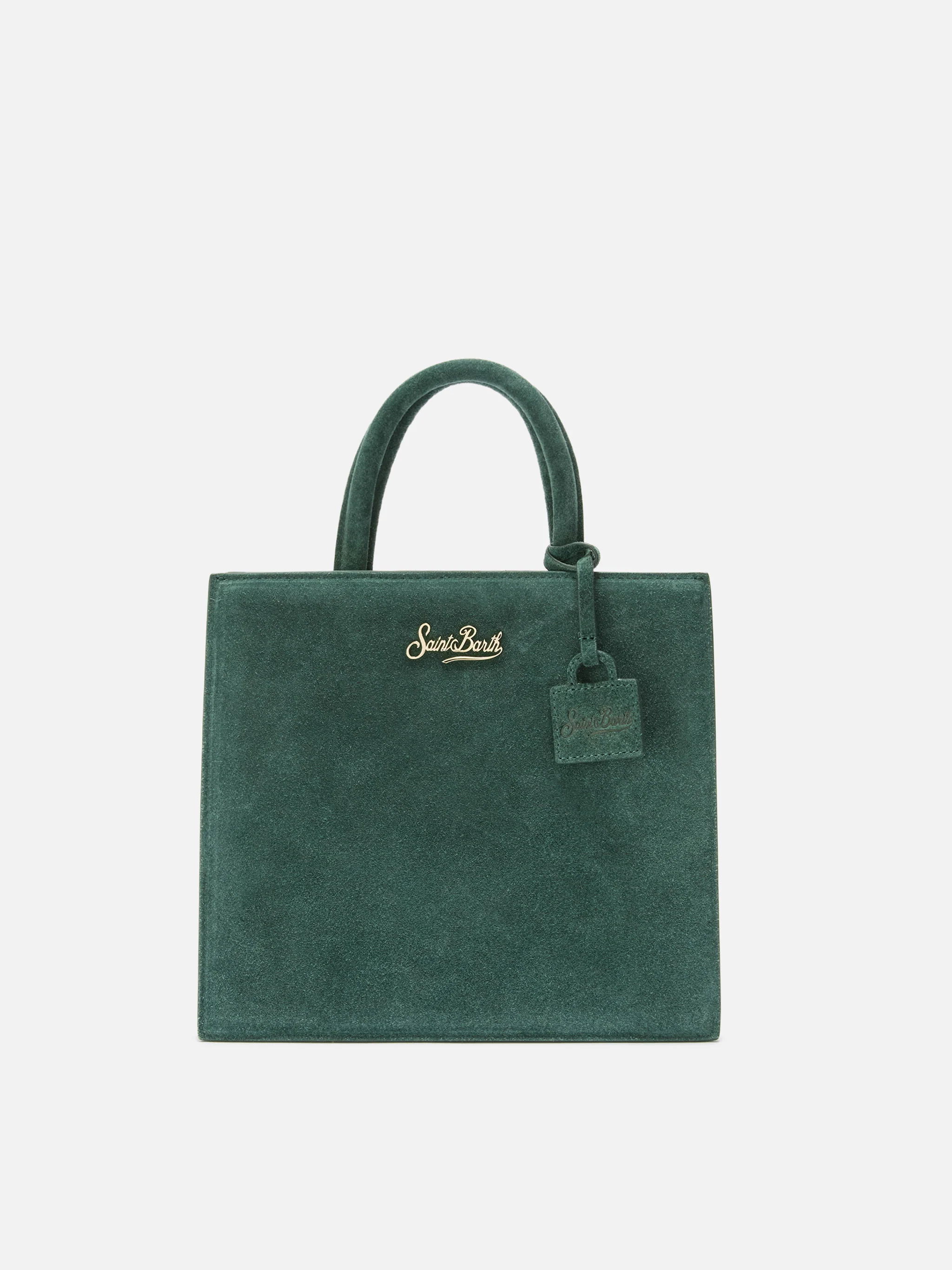 Borsa Shop Bag Midi suede verde