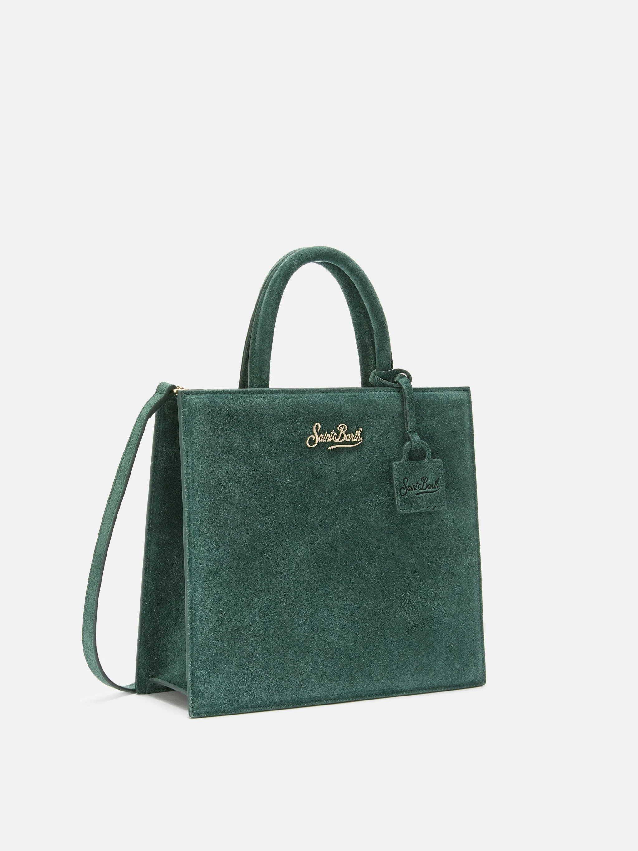 Borsa Shop Bag Midi suede verde - Image 3