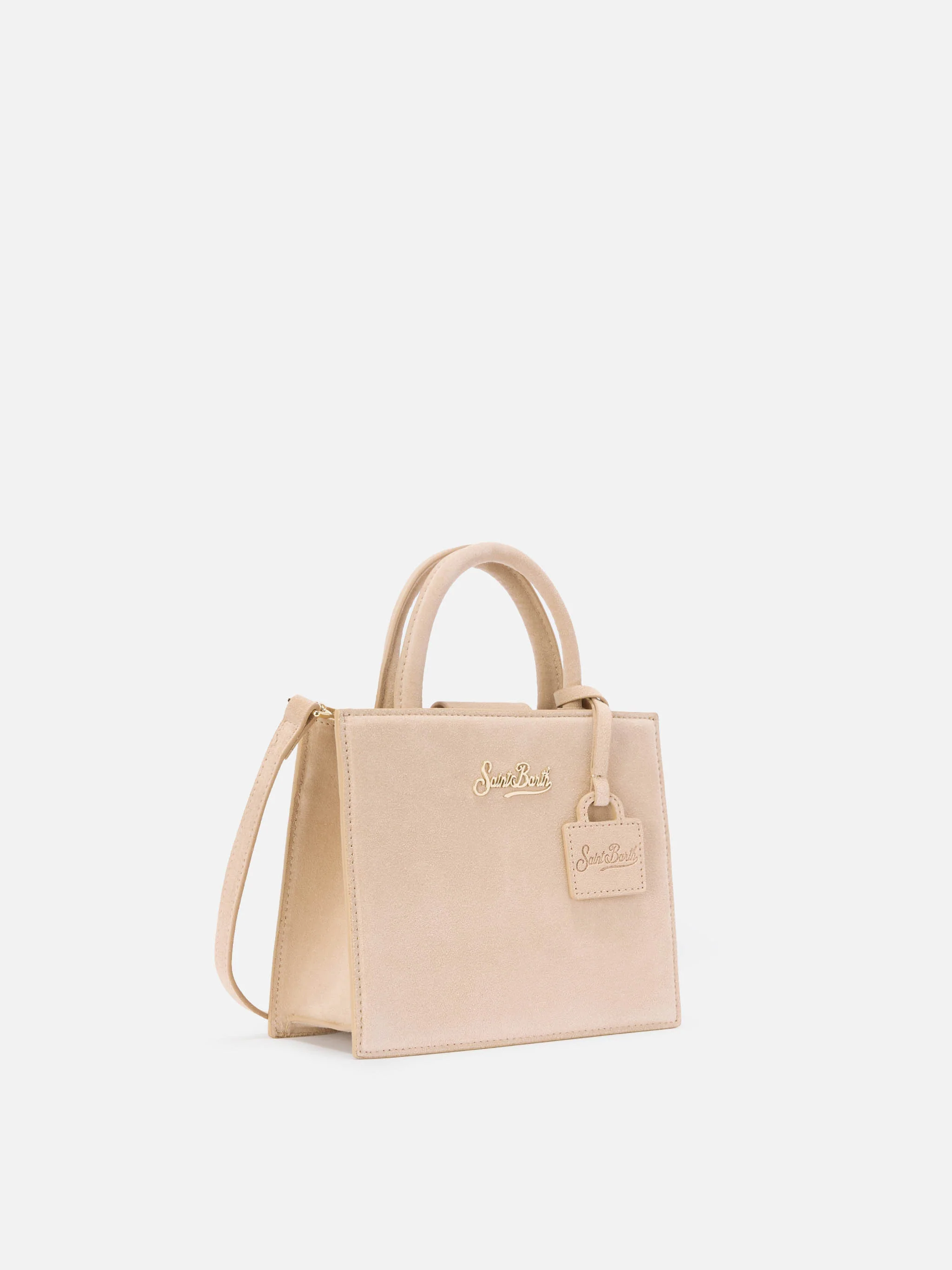 Borsa Shop Bag Mini suede beige - Image 3