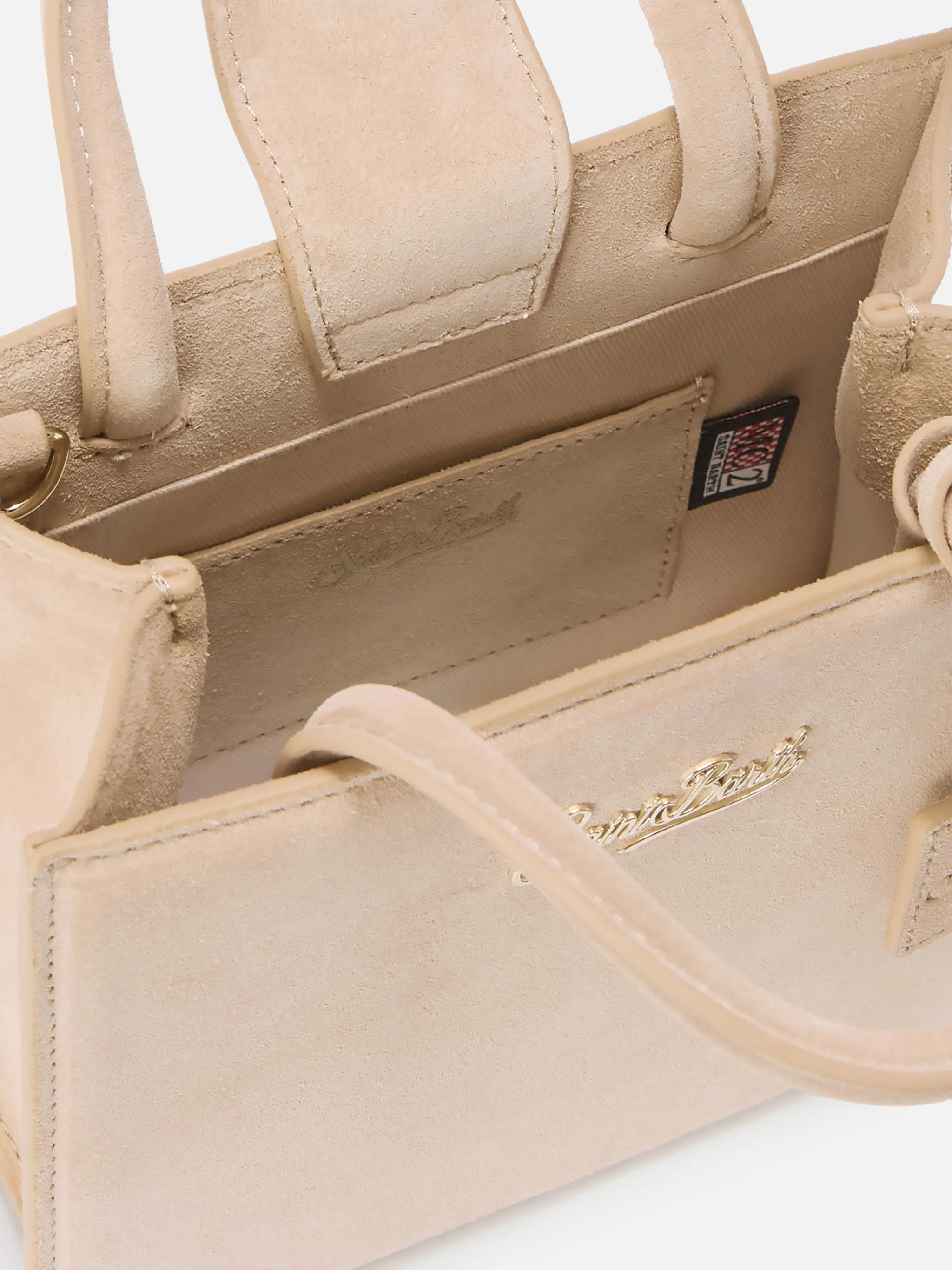 Borsa Shop Bag Mini suede beige - Image 5