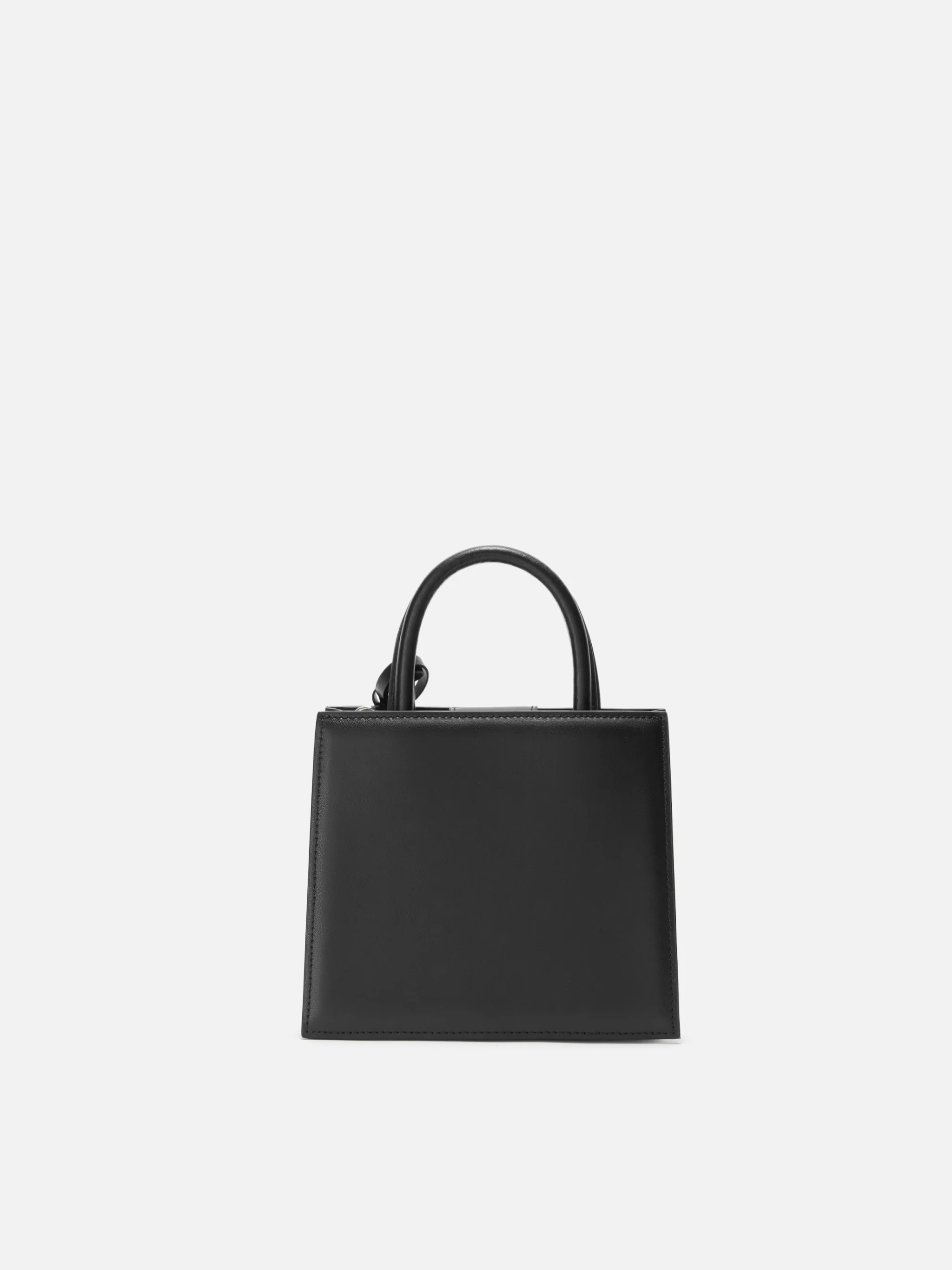 Borsa a mano Shop Bag Mini in pelle nera - Image 4