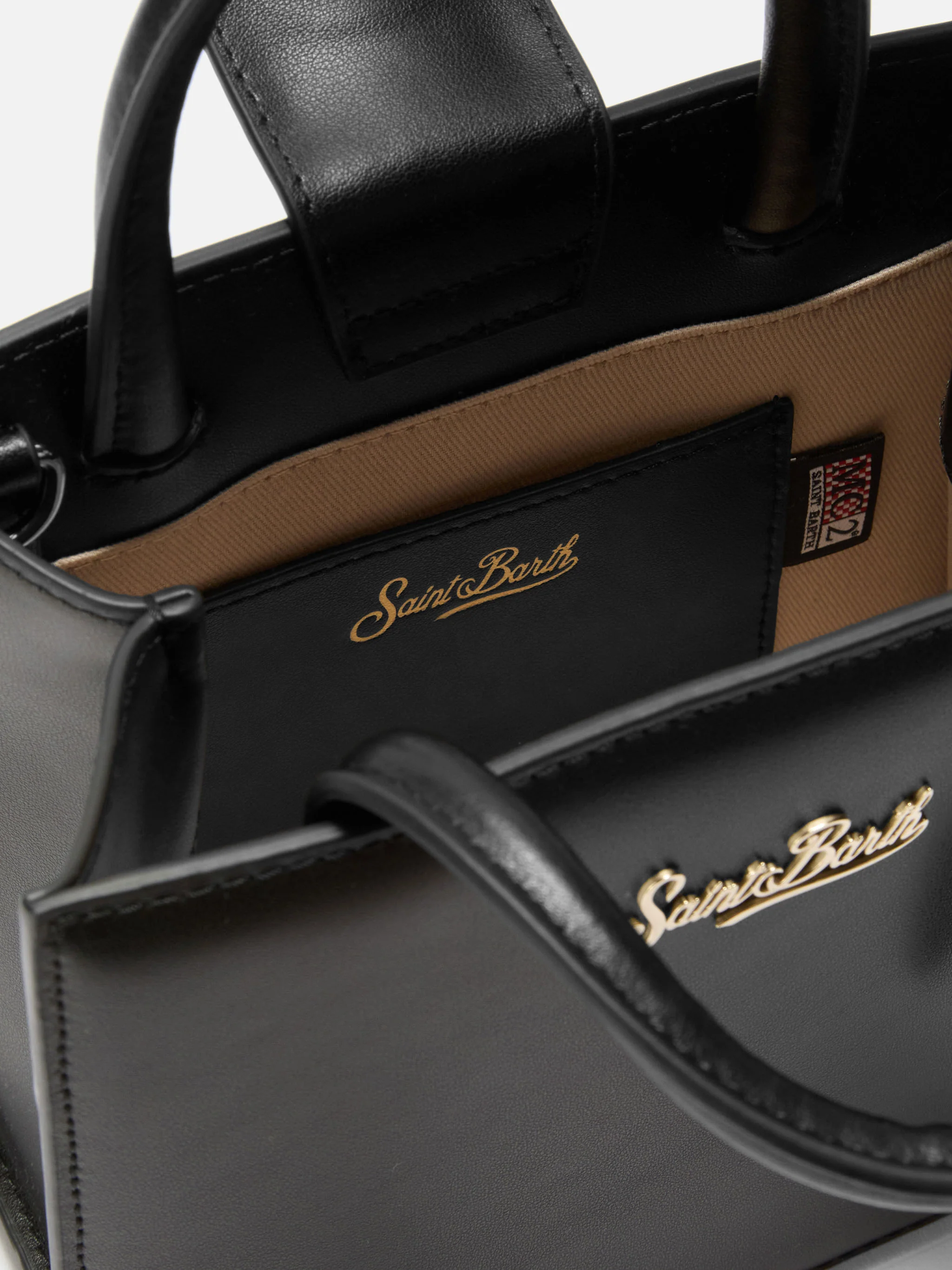 Borsa a mano Shop Bag Mini in pelle nera - Image 5