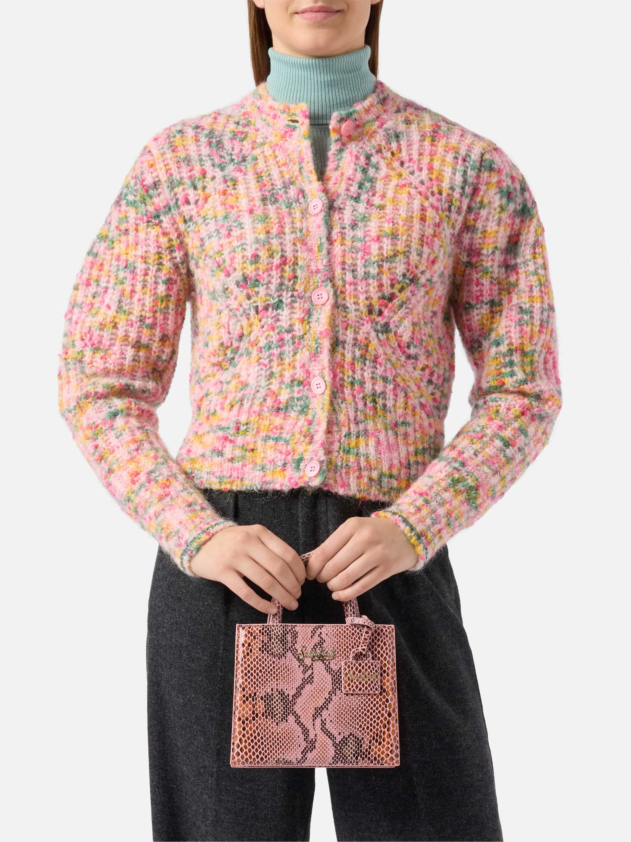 Borsa Shop Bag Mini stampa pitone rosa - Image 2