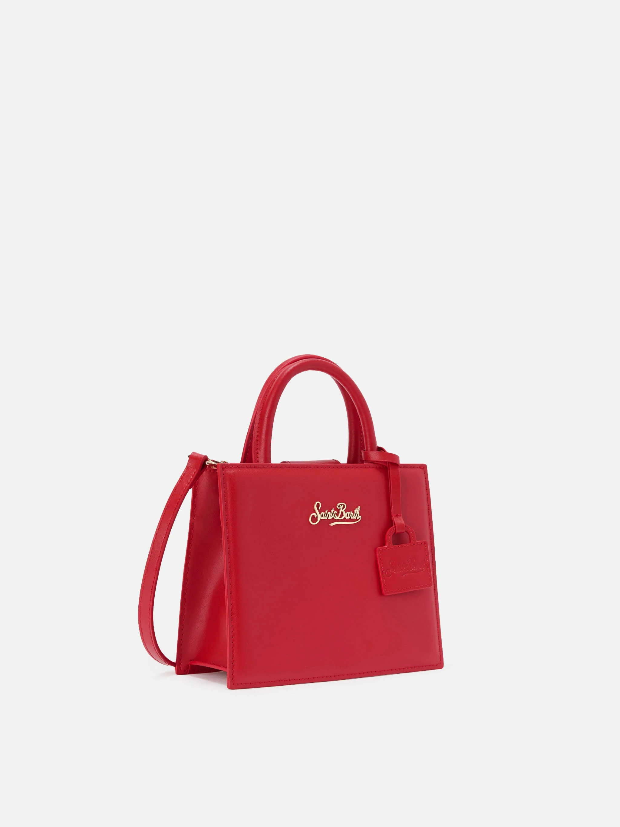 Borsa Shop Bag Mini pelle rossa - Image 3