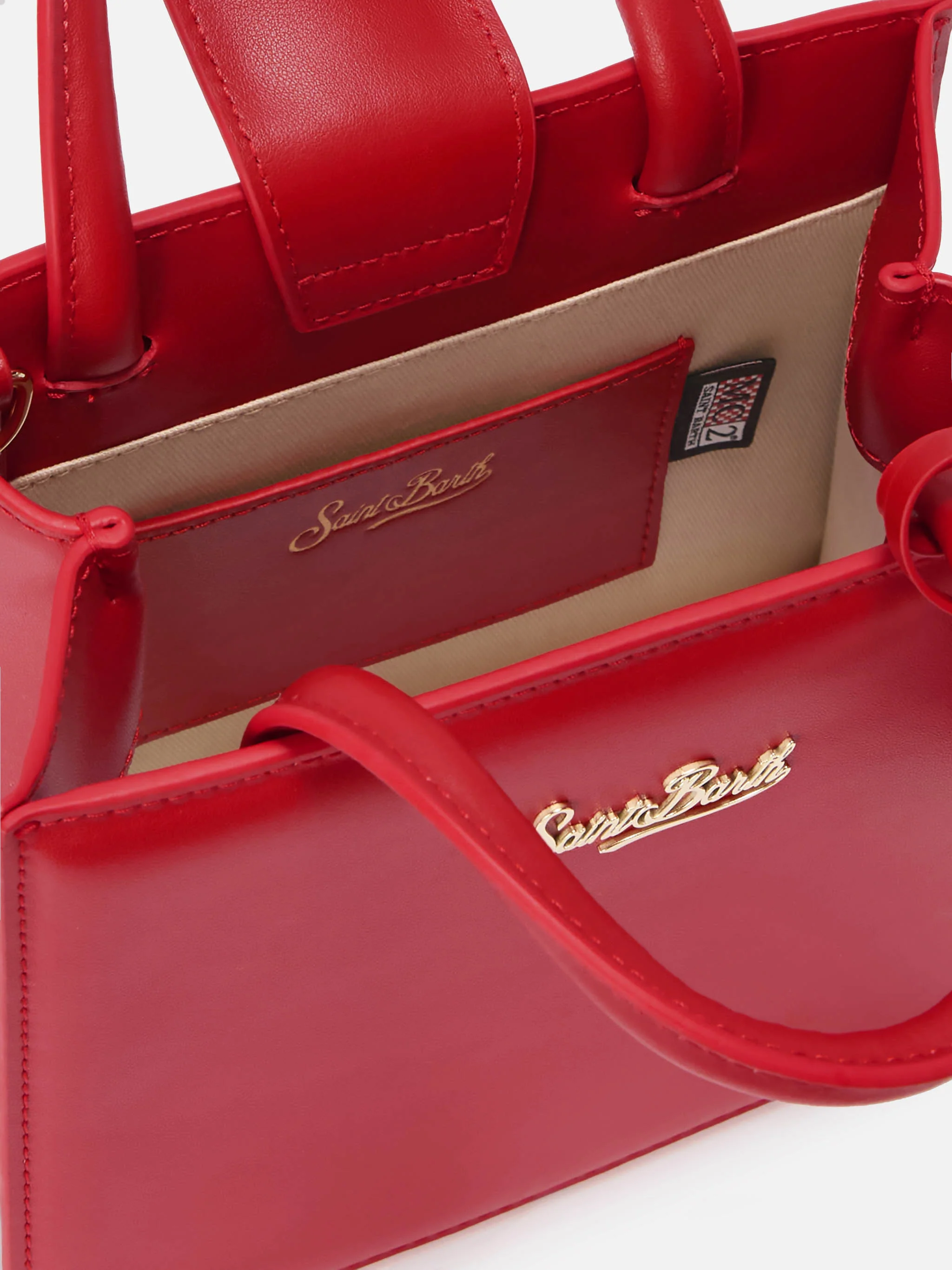 Borsa Shop Bag Mini pelle rossa - Image 5