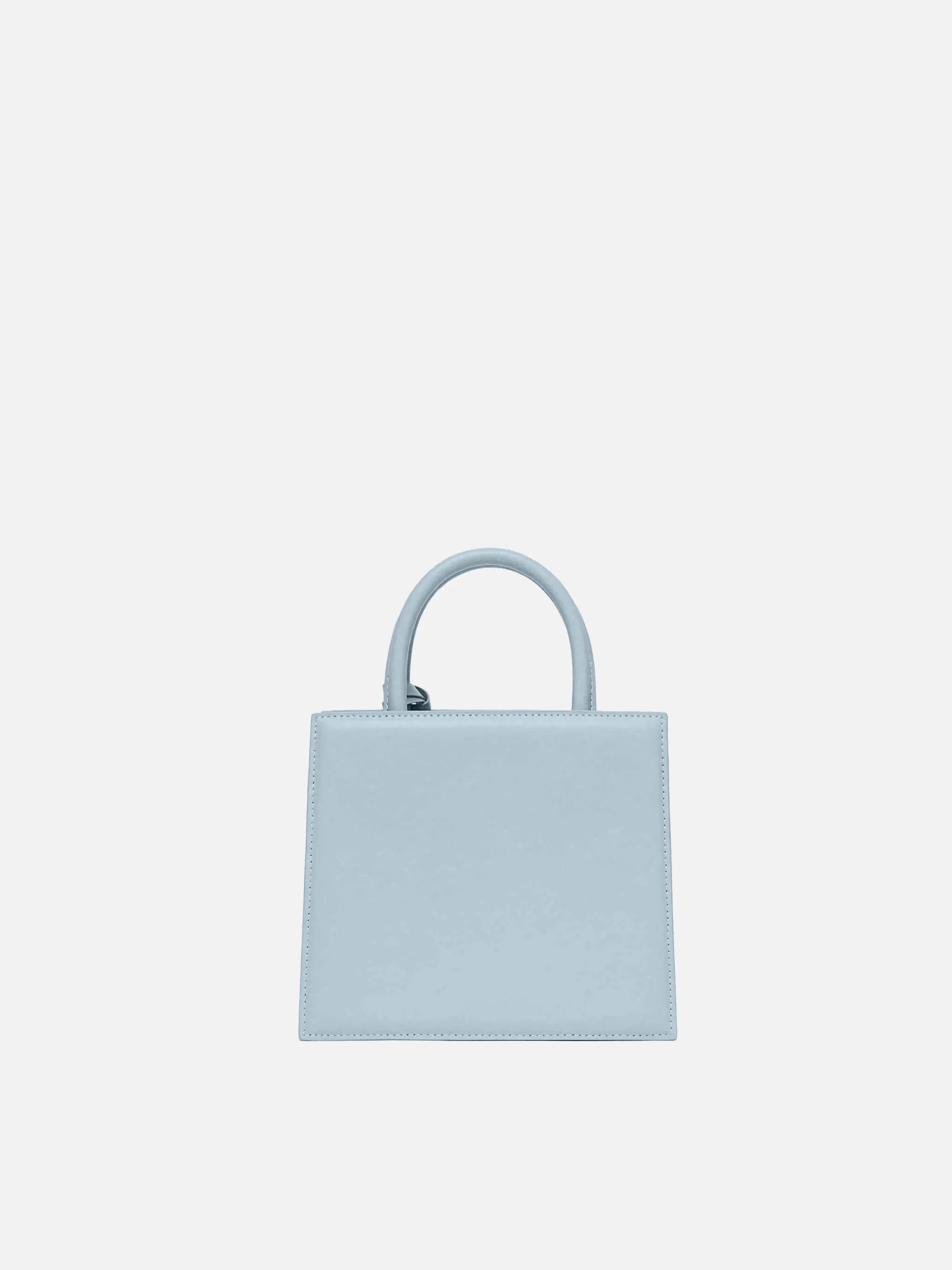 Shop Bag Mini in pelle azzurra - Image 3