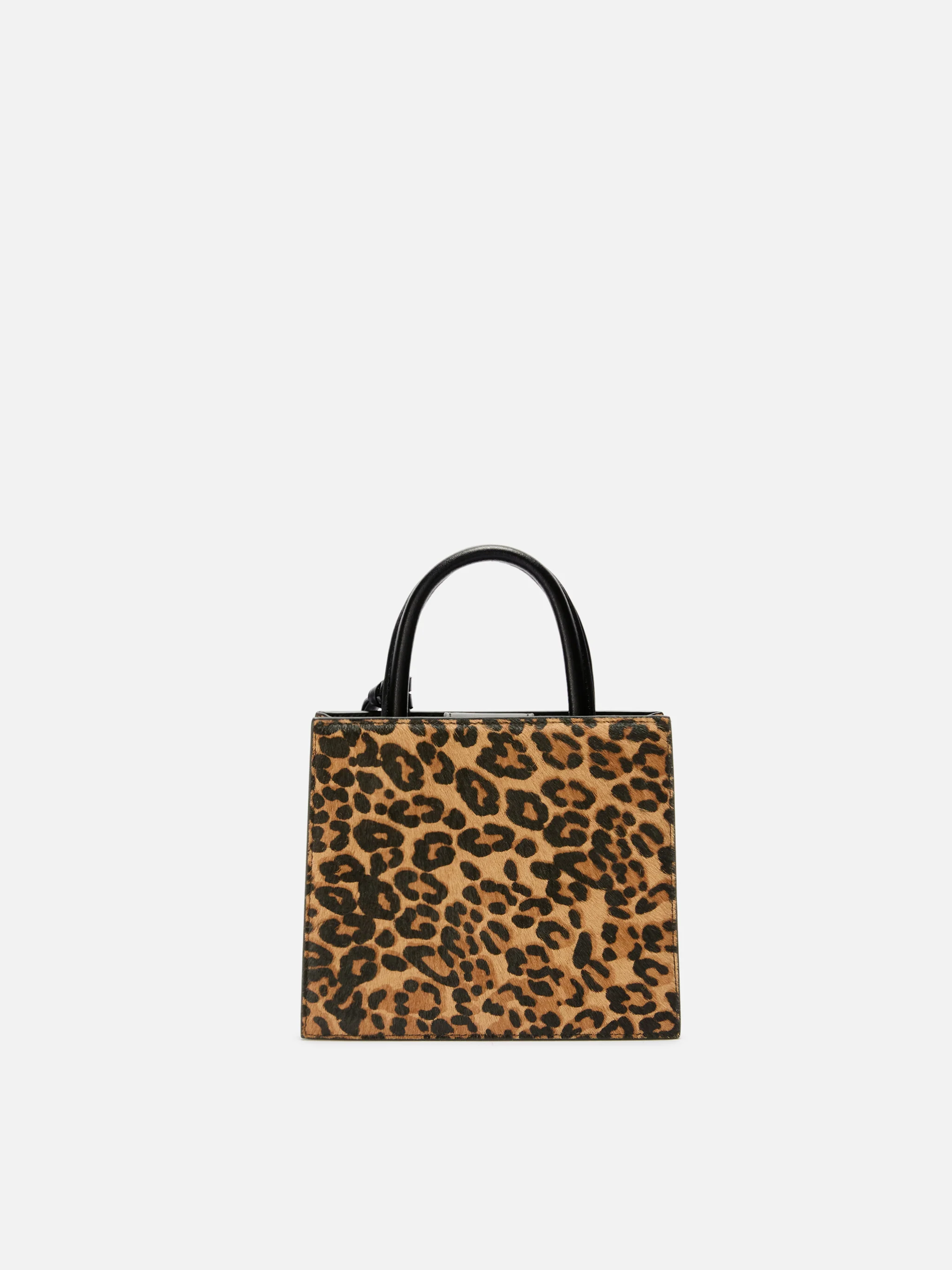 Shop Bag Mini in pelle e cavallino leopardato - Image 4