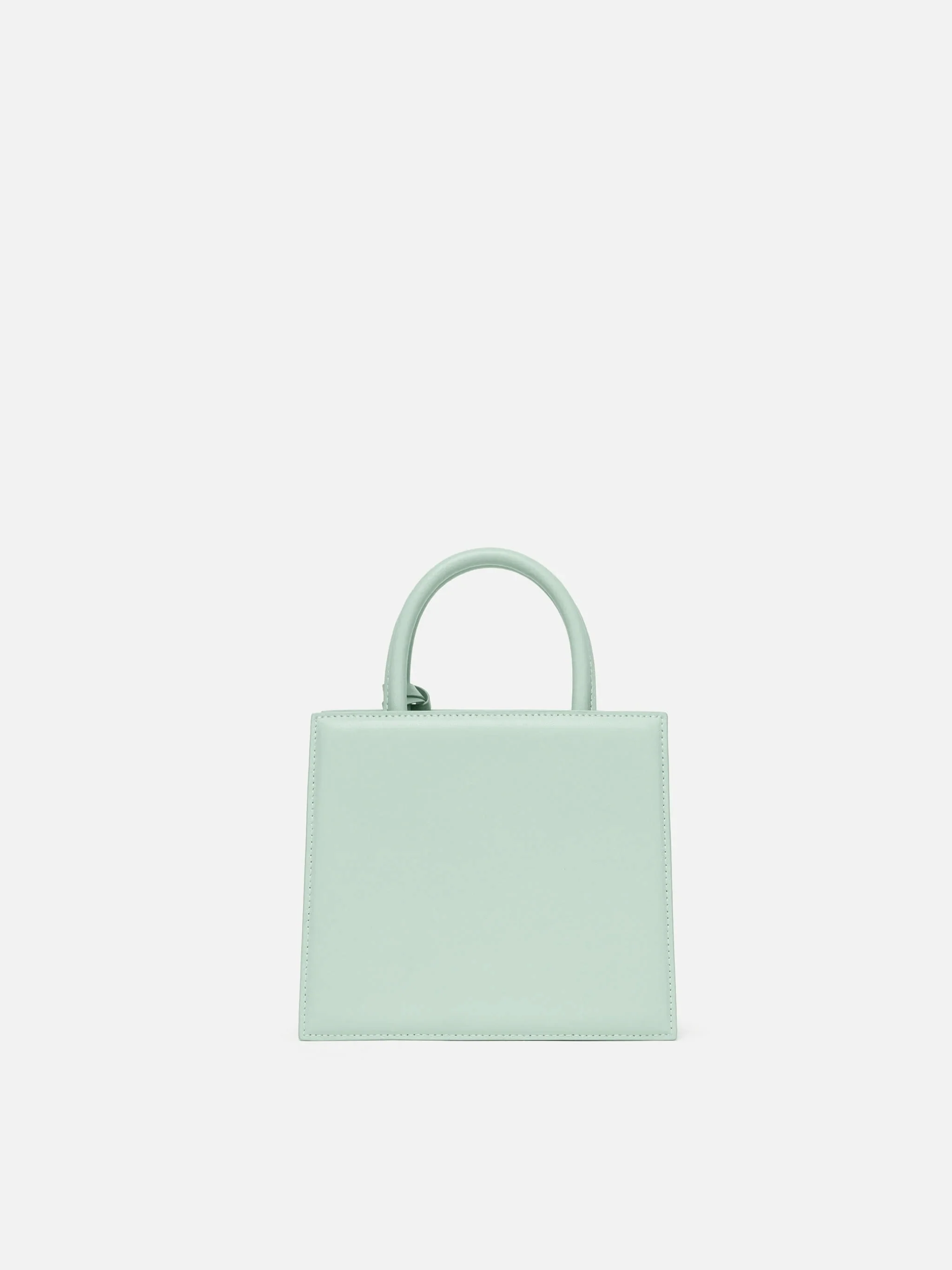Shop Bag Mini in pelle verde salvia - Image 3