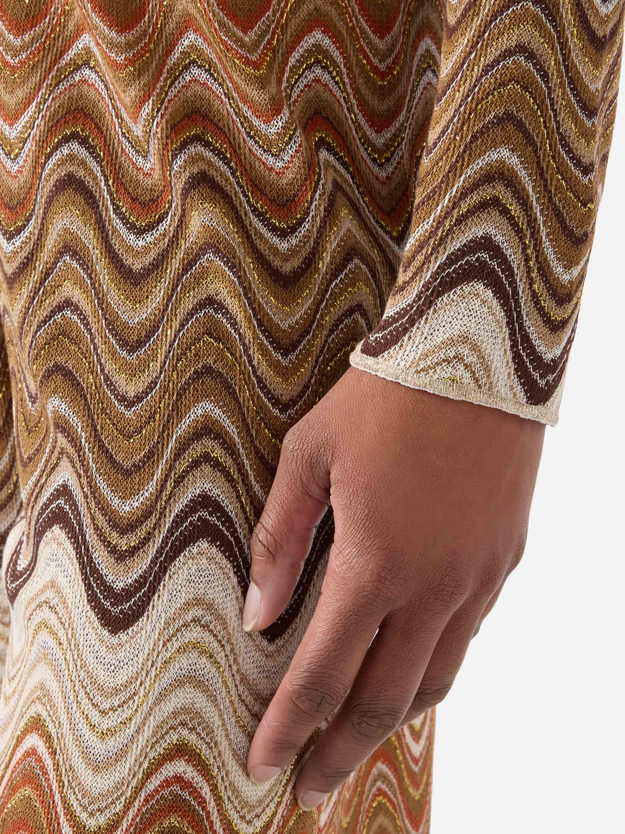 Top crop Siviglia in raschel degradé con motivo a onde - Image 4
