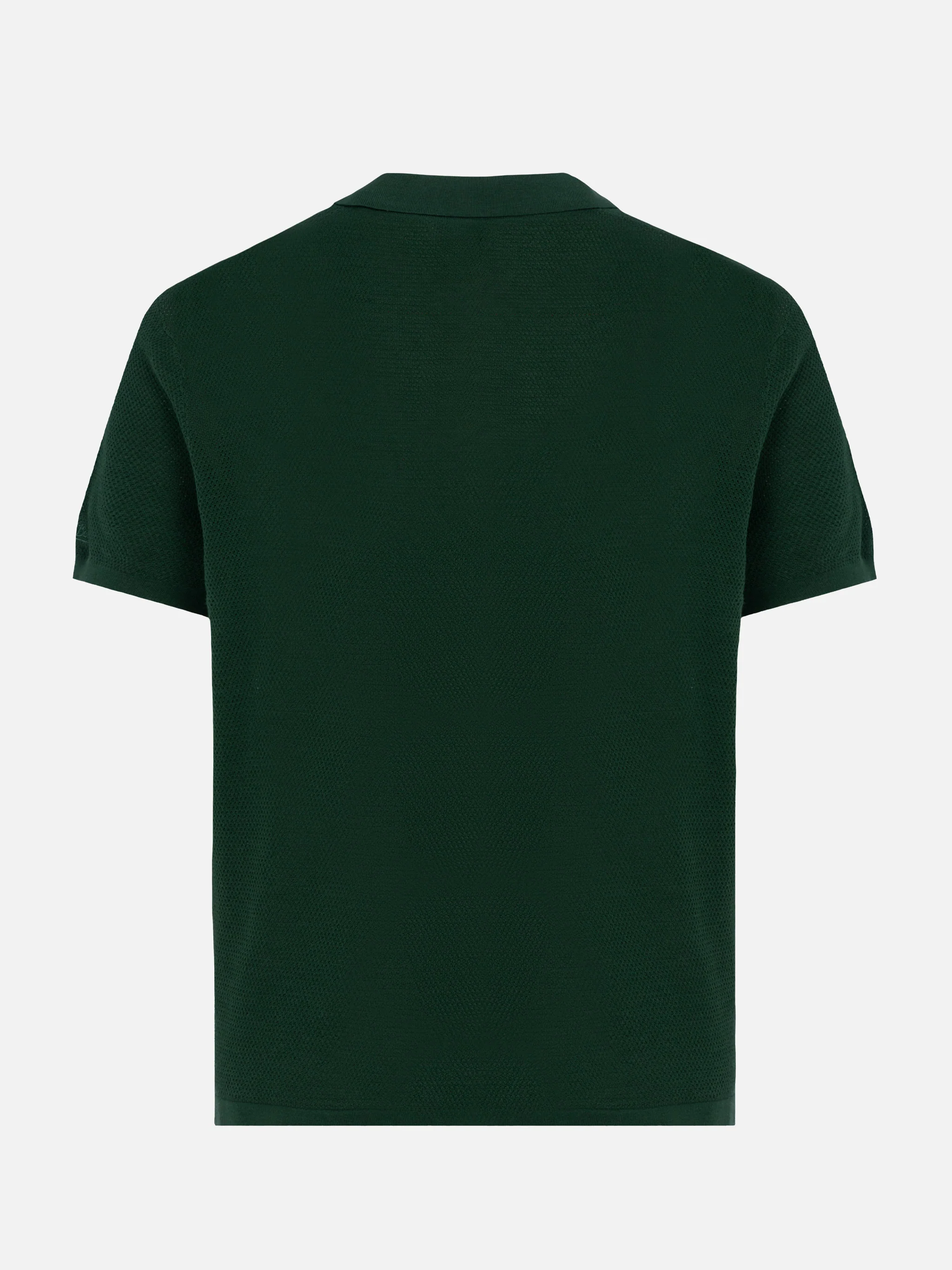 Polo Sloan senza bottoni in maglia a rete verde - Image 5