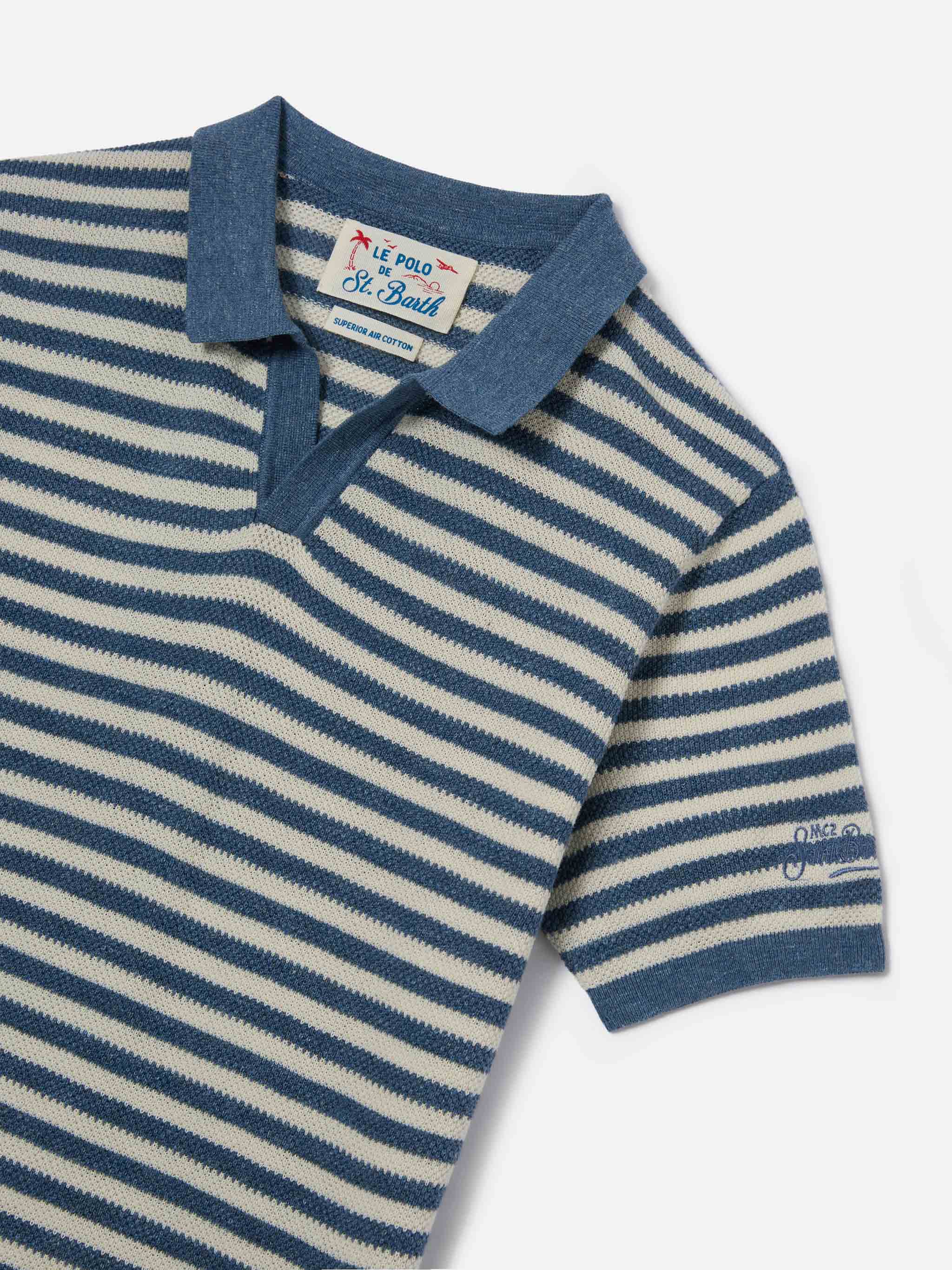Polo Sloan Jr a righe blu - Image 2