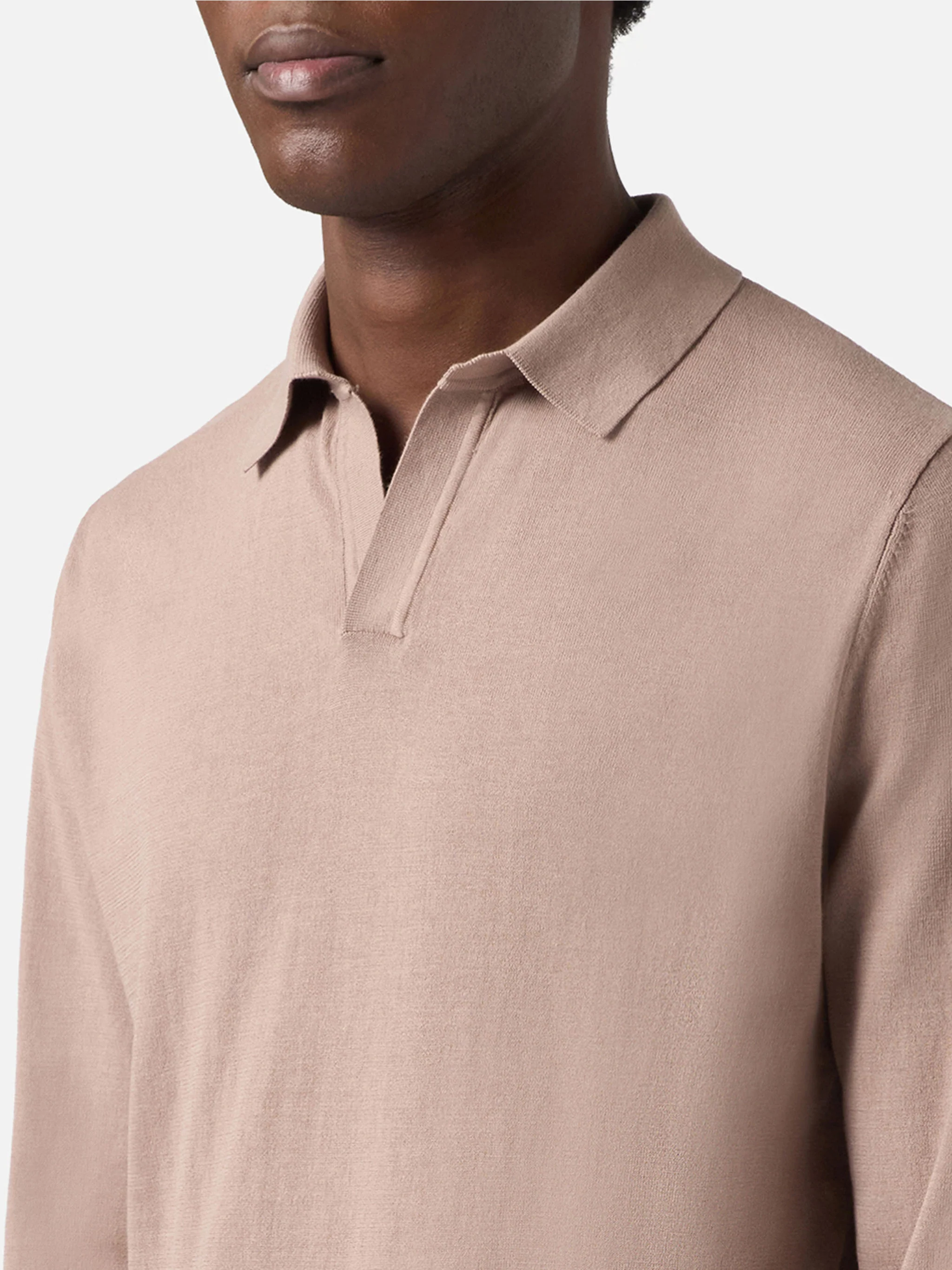 Polo Sloan in cotone high twist tortora - Image 2