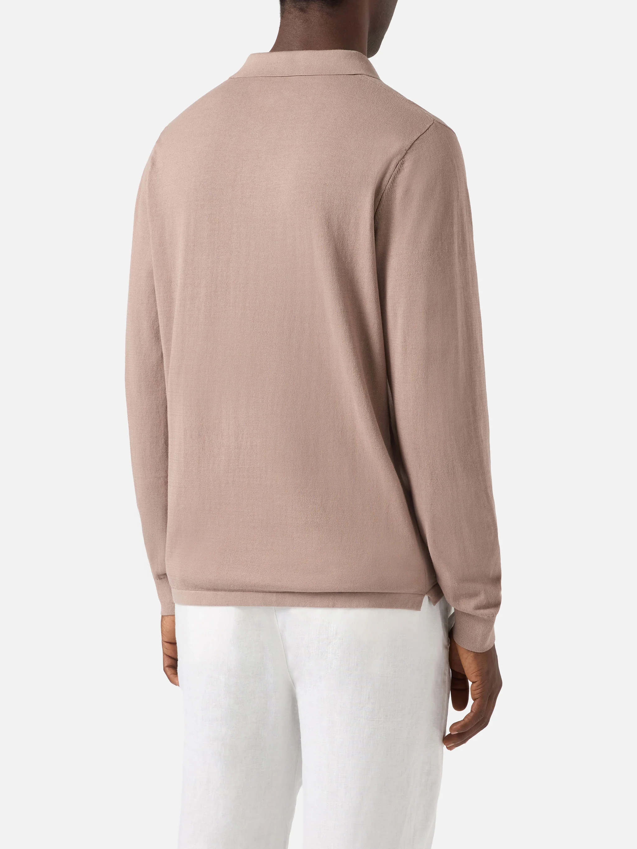 Polo Sloan in cotone high twist tortora - Image 3