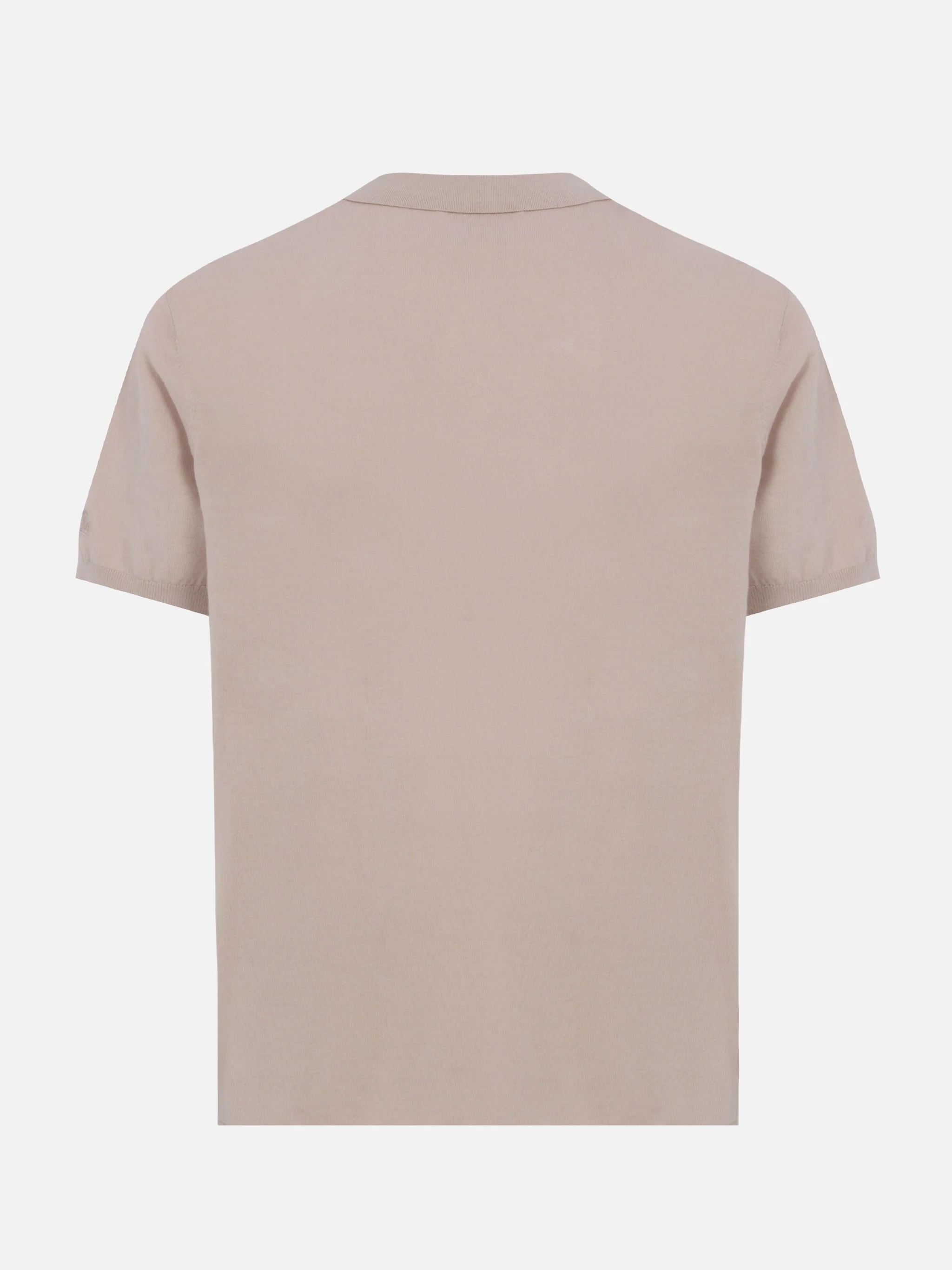 Polo Sloan in maglia grigio pietra senza bottoni - Image 5