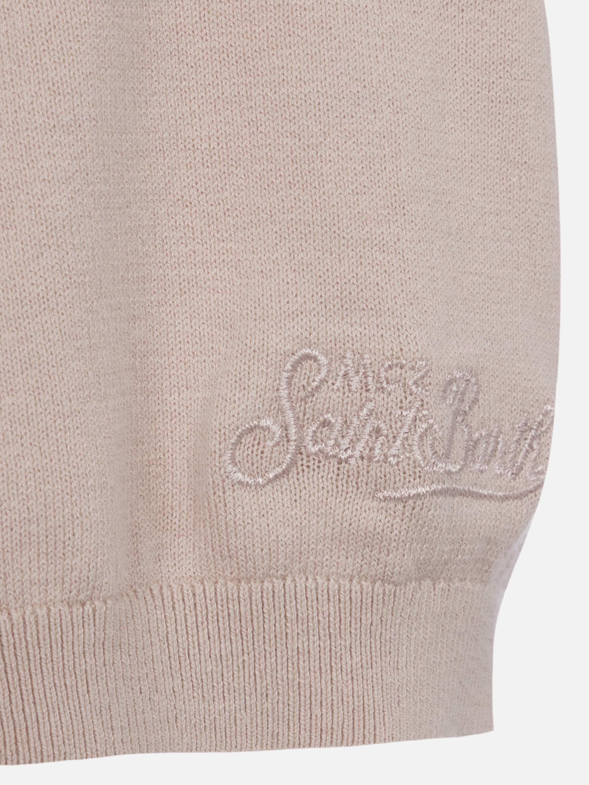 Polo Sloan in maglia grigio pietra senza bottoni - Image 7