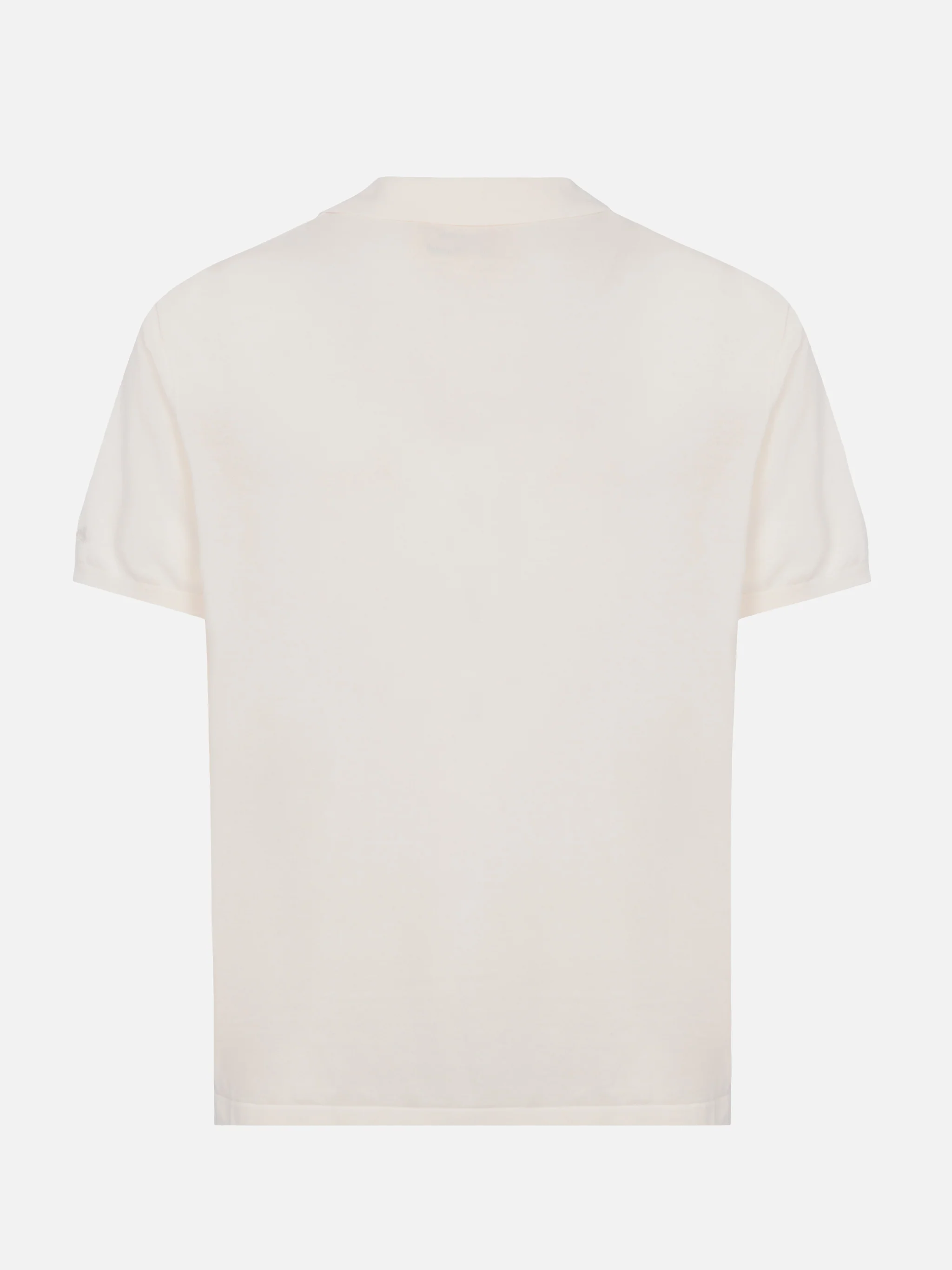 Polo Sloan senza bottoni in maglia bianca - Image 6