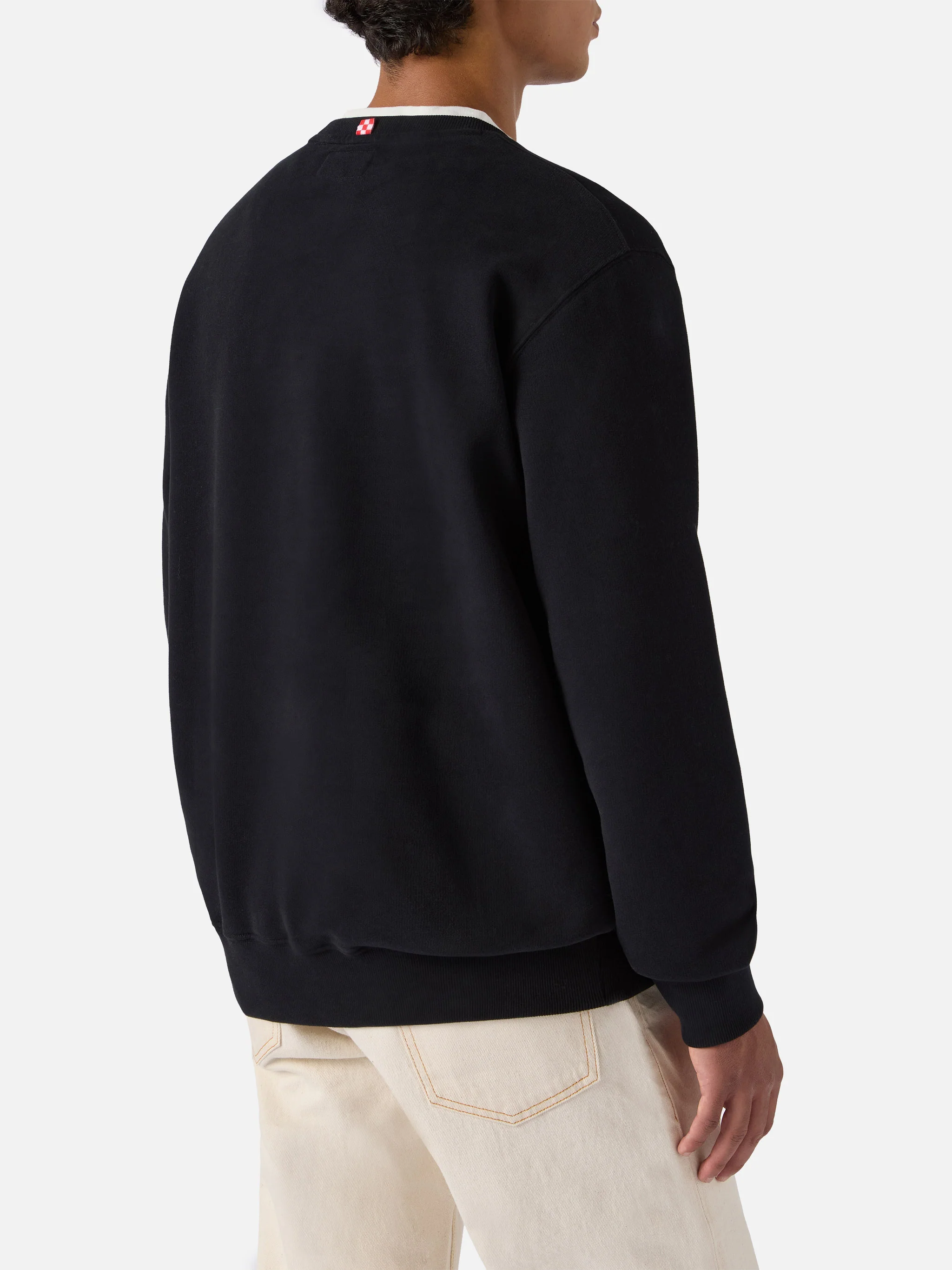 Felpa Soho in cotone nero con stampa St. Barth sport club - Image 3