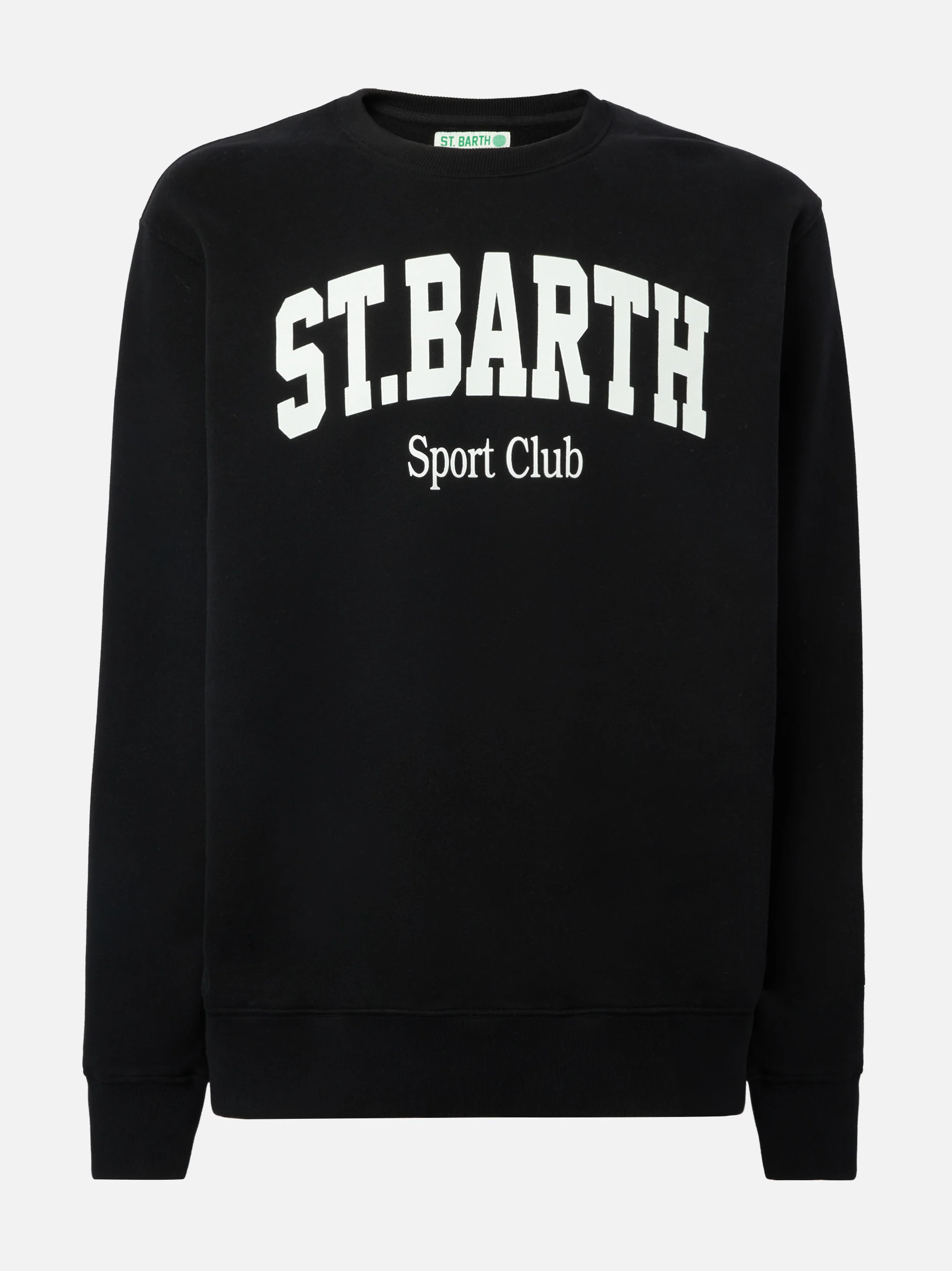Felpa Soho in cotone nero con stampa St. Barth sport club - Image 4