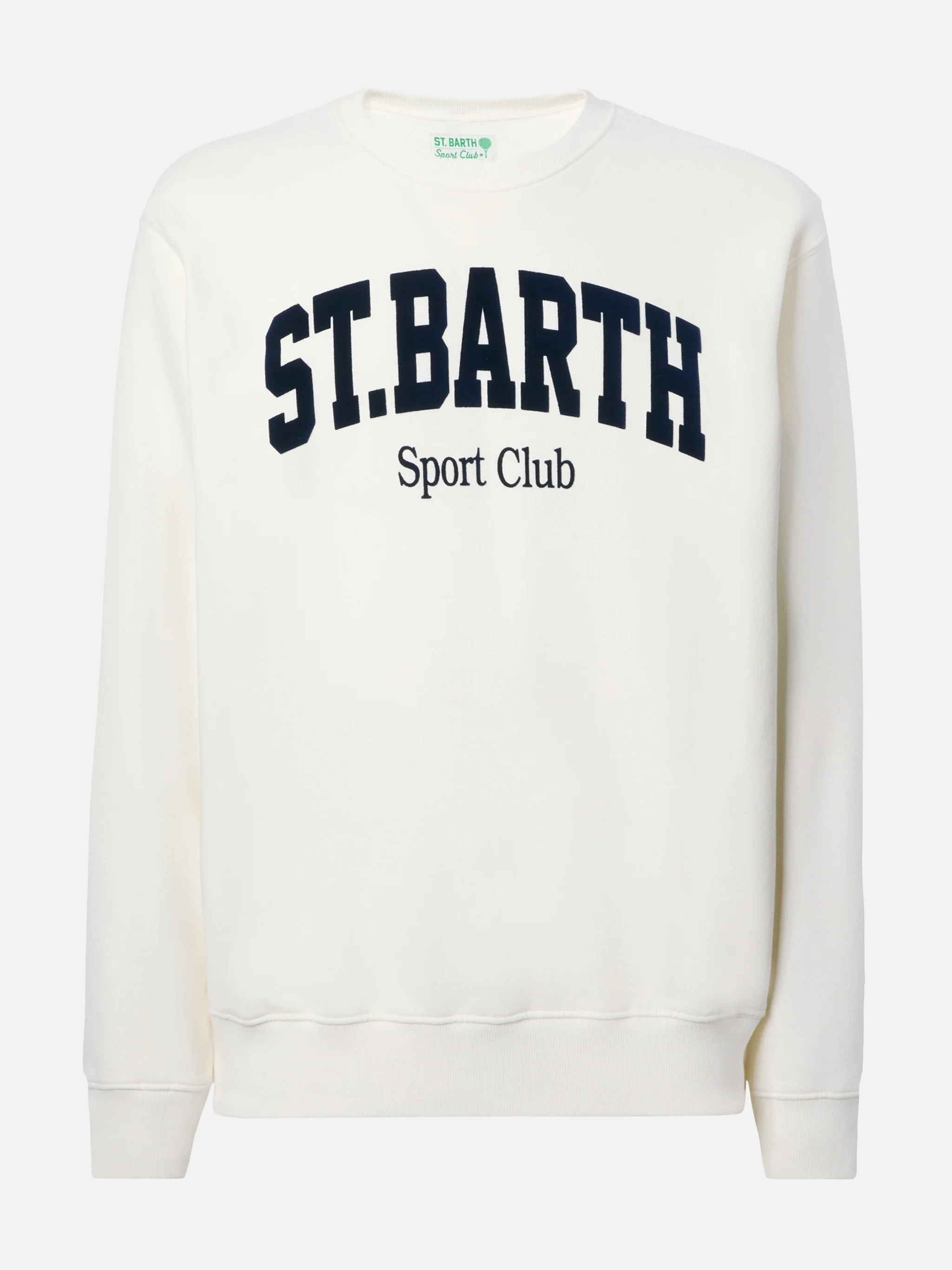 Felpa Soho in cotone bianco con stampa flock St. Barth sport club - Image 4