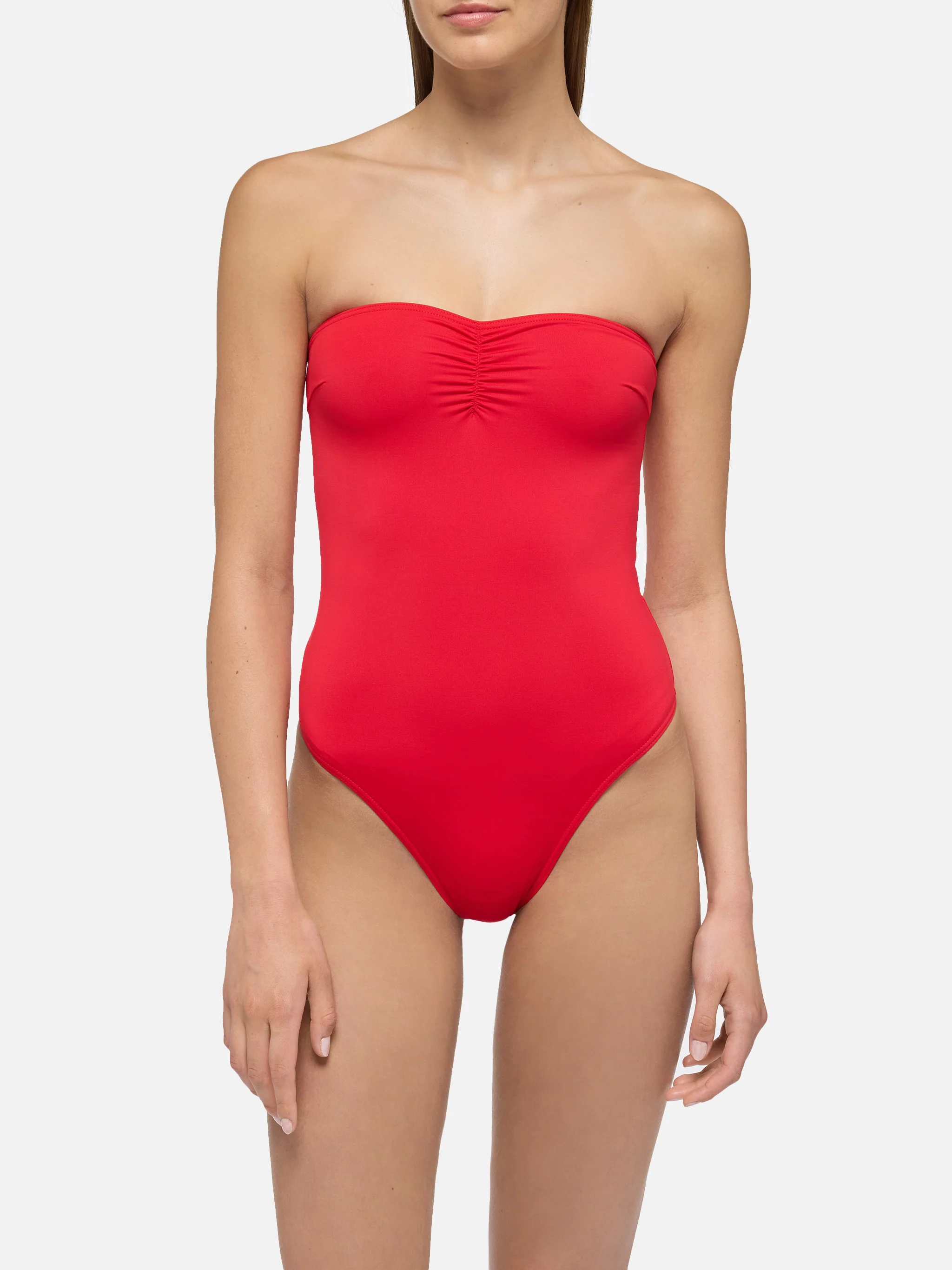 Soleil costume intero senza spalline rosso - Image 2