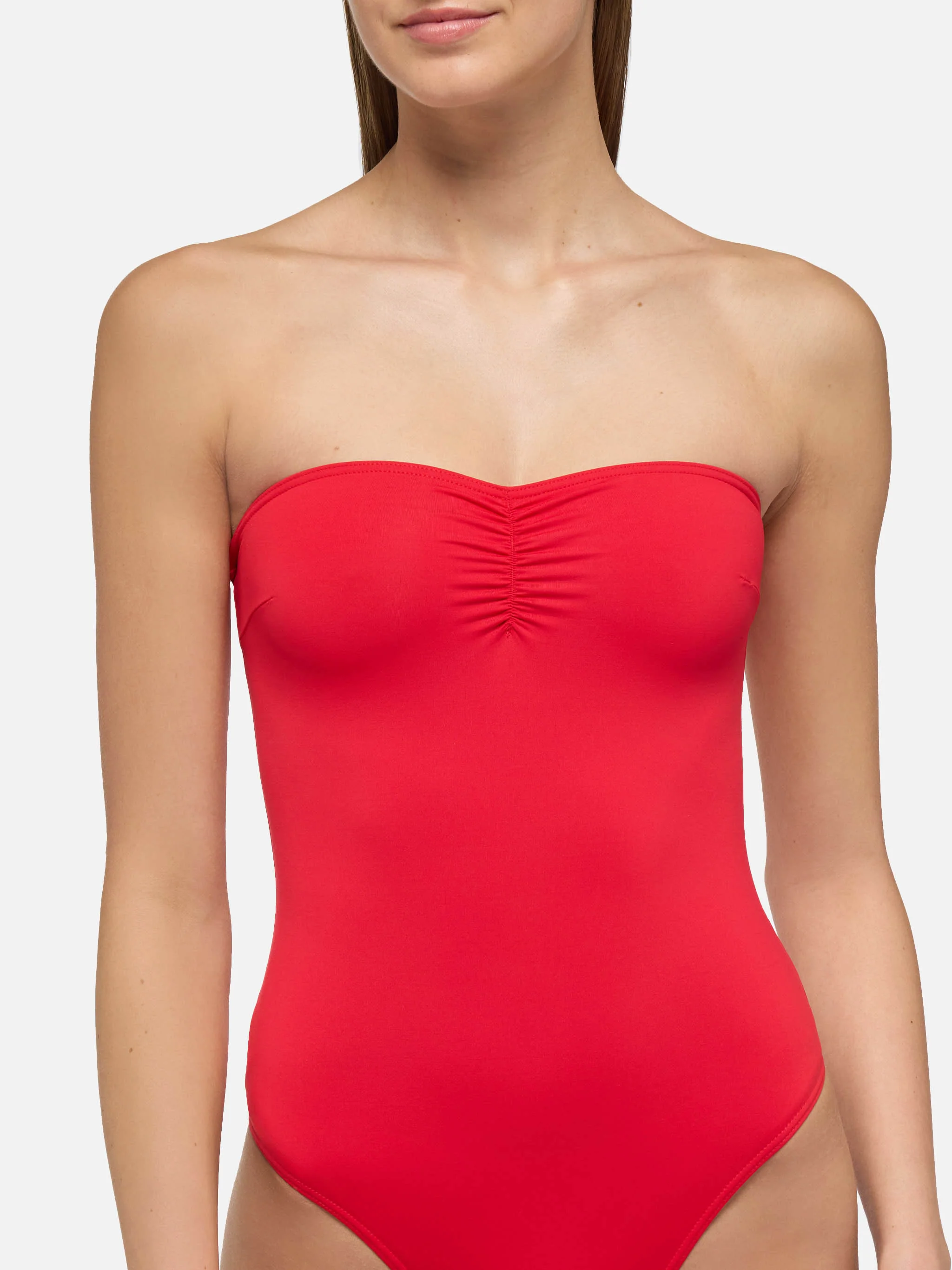 Soleil costume intero senza spalline rosso - Image 3