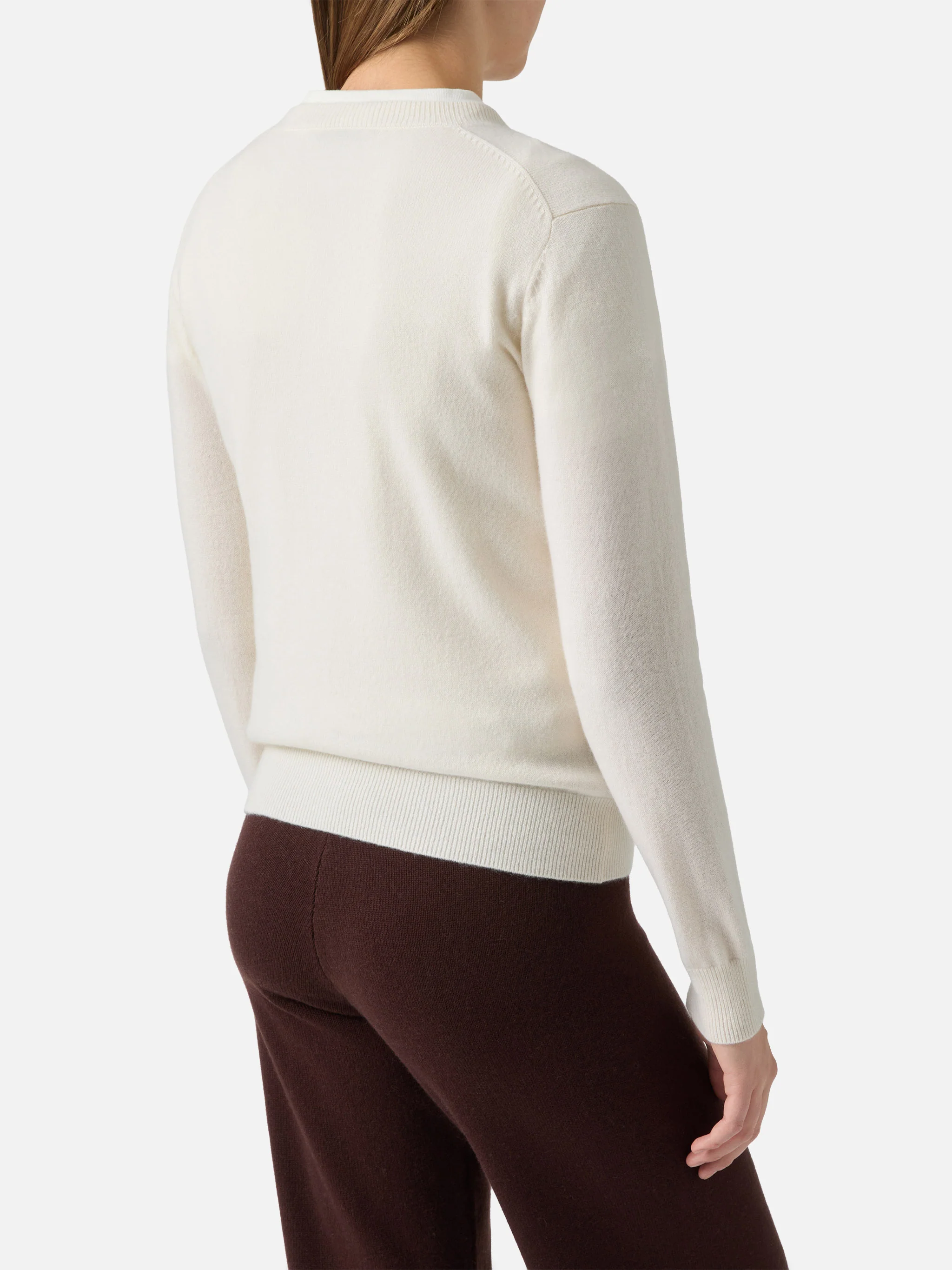 Maglione Sorbonne in 100% CASHMERE bianco - Image 2