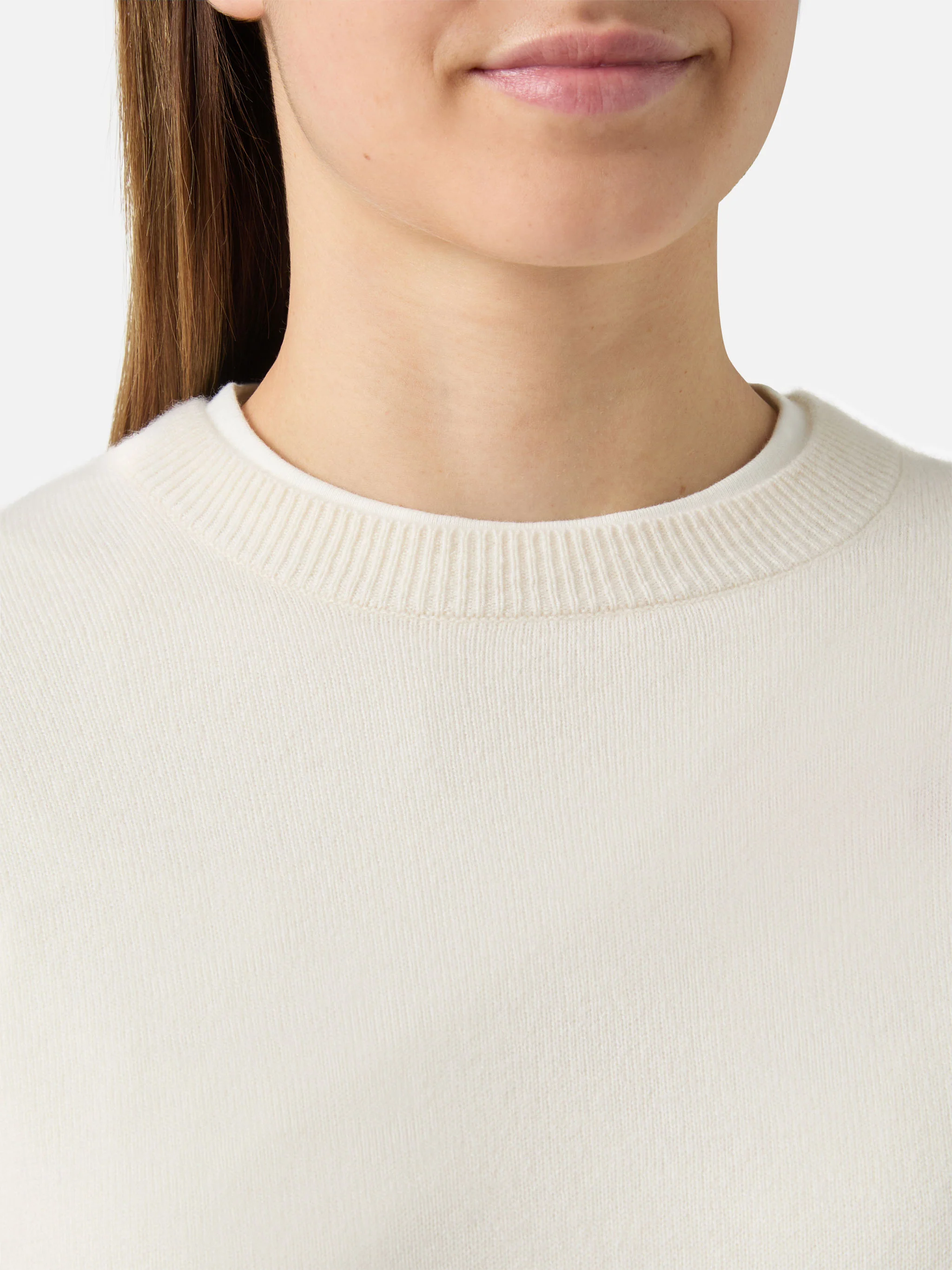 Maglione Sorbonne in 100% CASHMERE bianco - Image 3