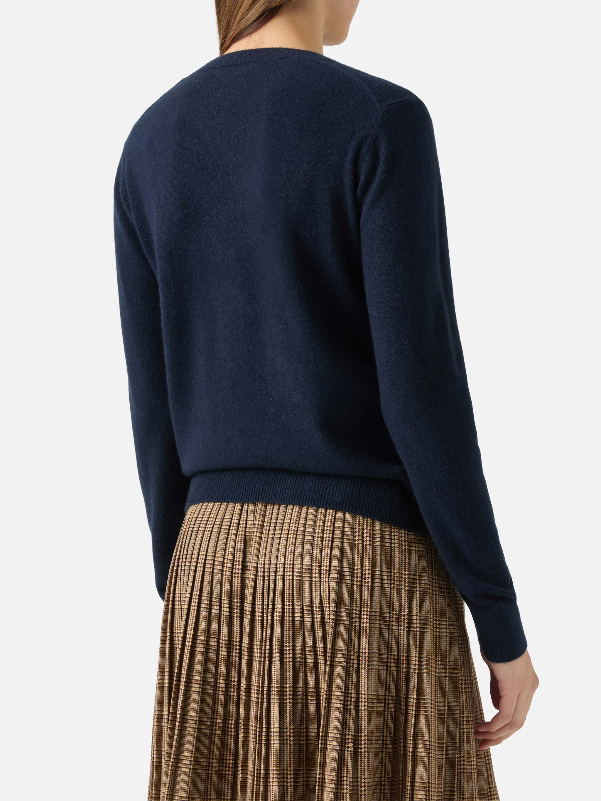 Maglione Sorbonne in 100% CASHMERE blu notte - Image 3
