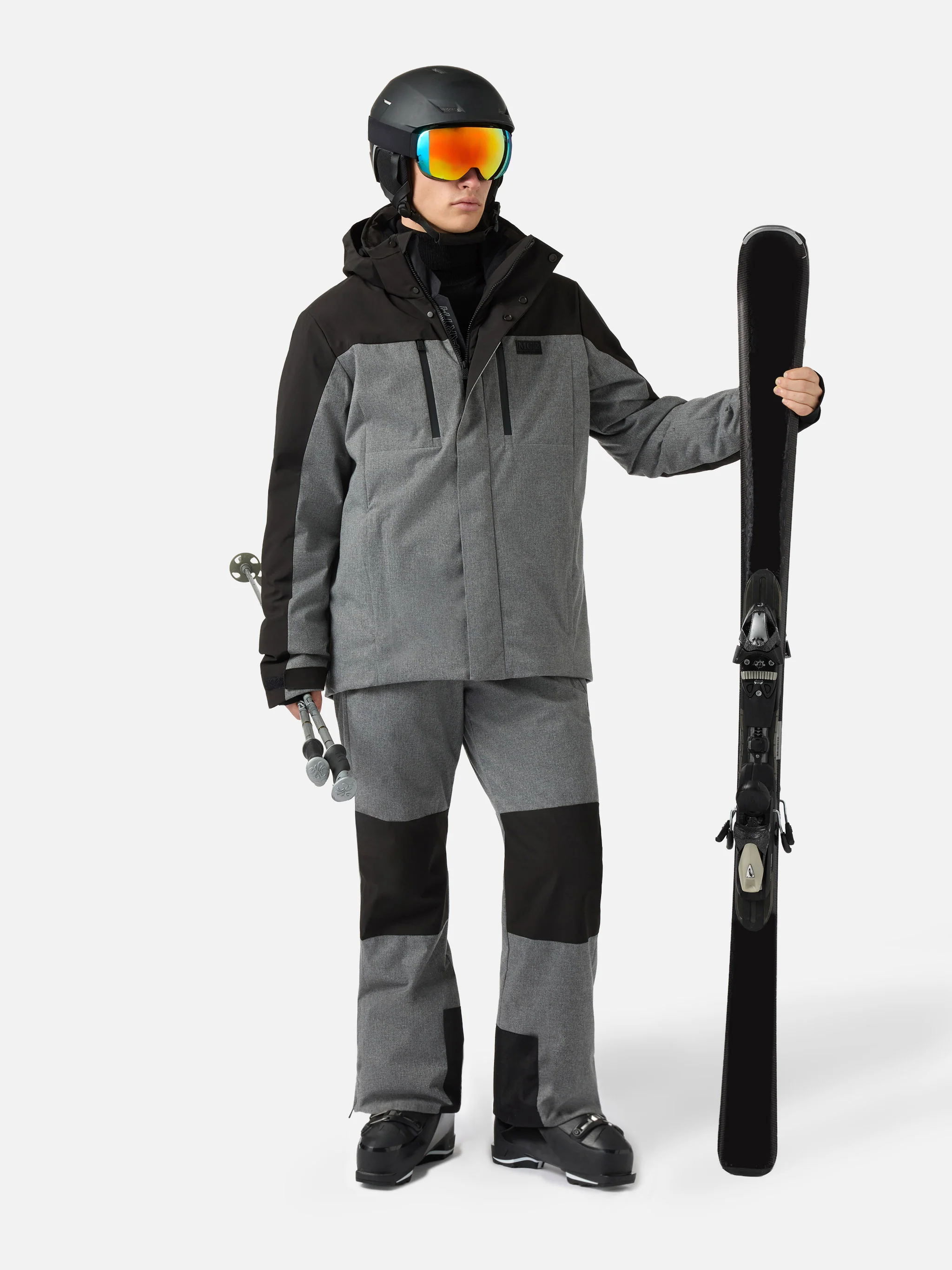 Pantaloni da sci Snowbird in grigio melange con tecnologia Recco® - Image 2